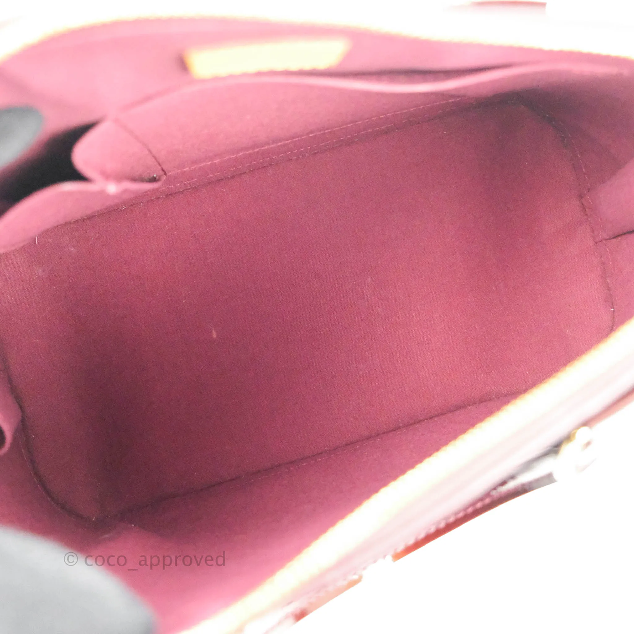 Louis Vuitton Alma PM Burgundy Patent Gold Hardware