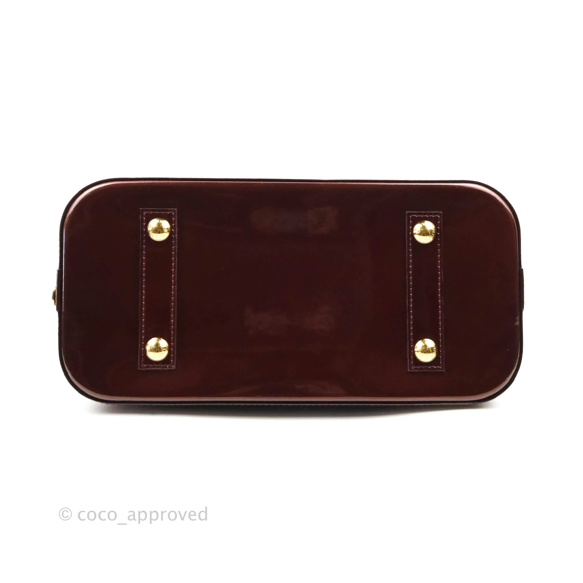 Louis Vuitton Alma PM Burgundy Patent Gold Hardware