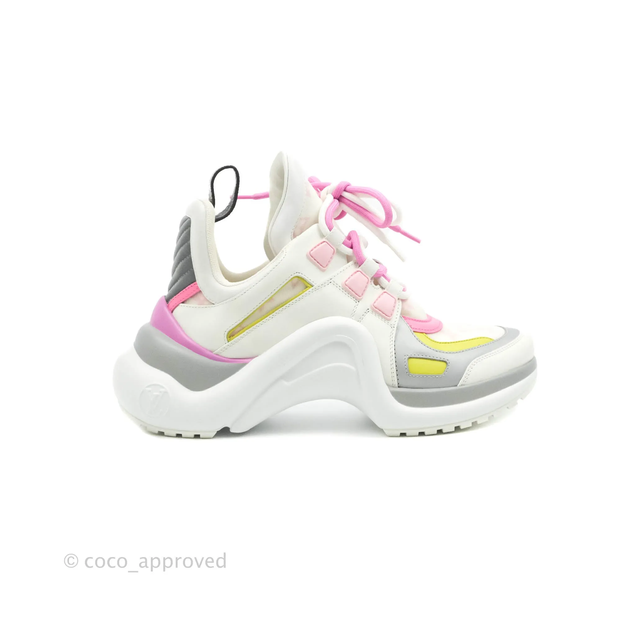 Louis Vuitton Archlight Sneakers Rose Clair Pink & White Size 38