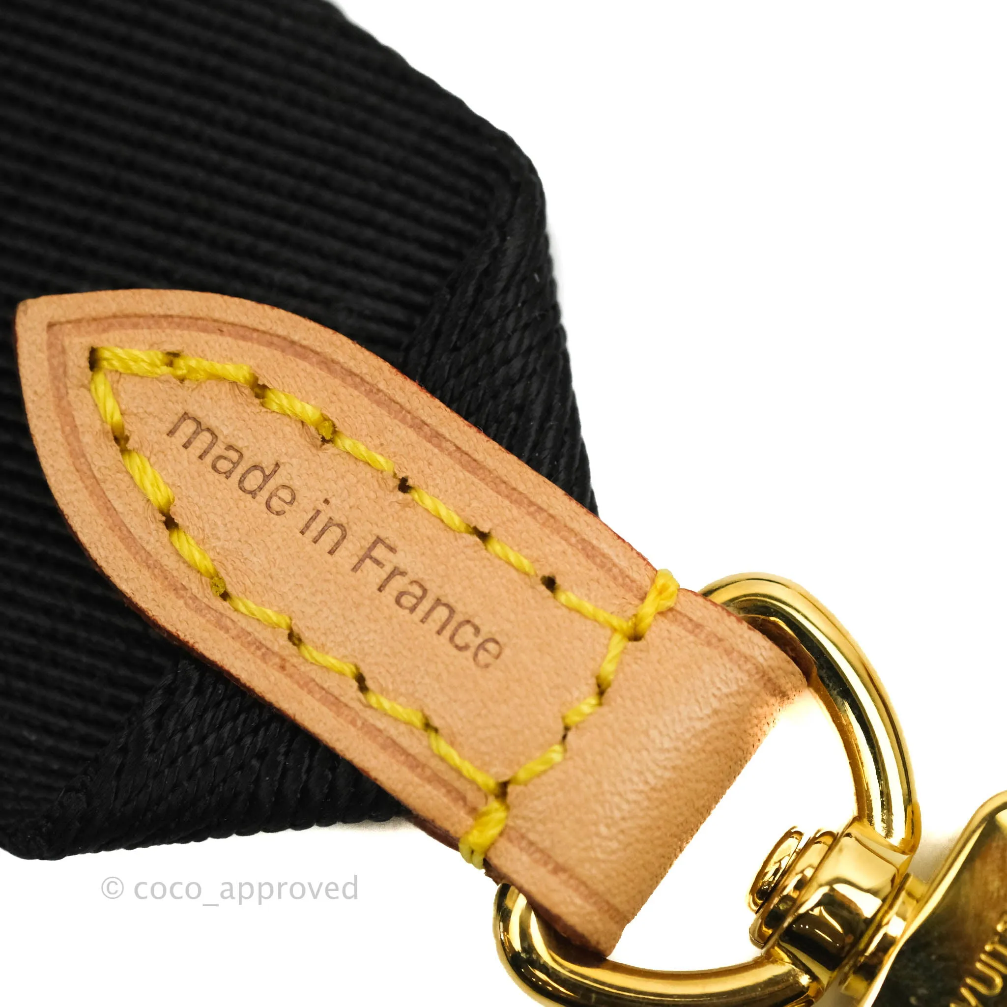 Louis Vuitton Black Jacquard Strap with Monogram Canvas Round Purse