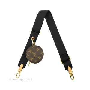 Louis Vuitton Black Jacquard Strap with Monogram Canvas Round Purse