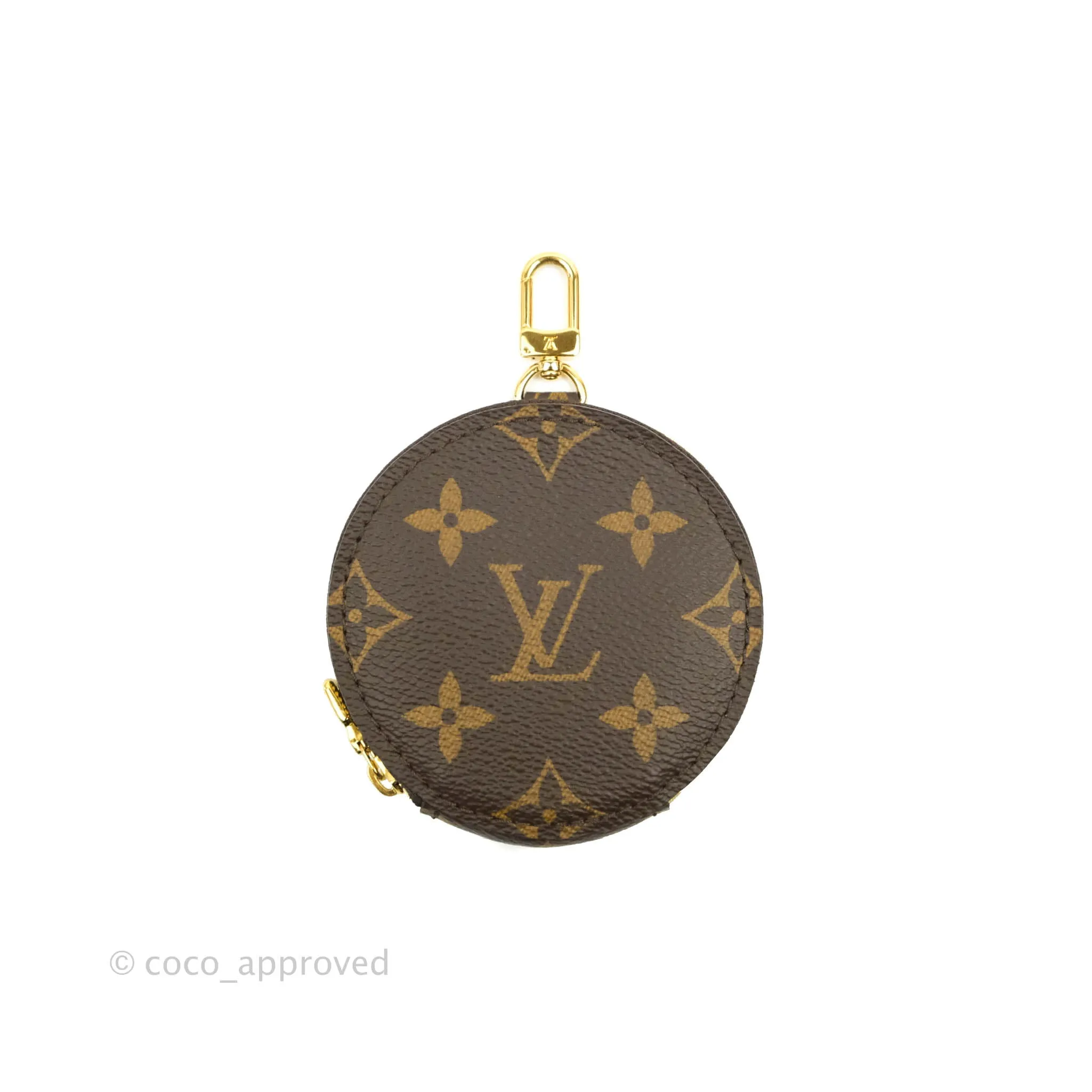 Louis Vuitton Black Jacquard Strap with Monogram Canvas Round Purse