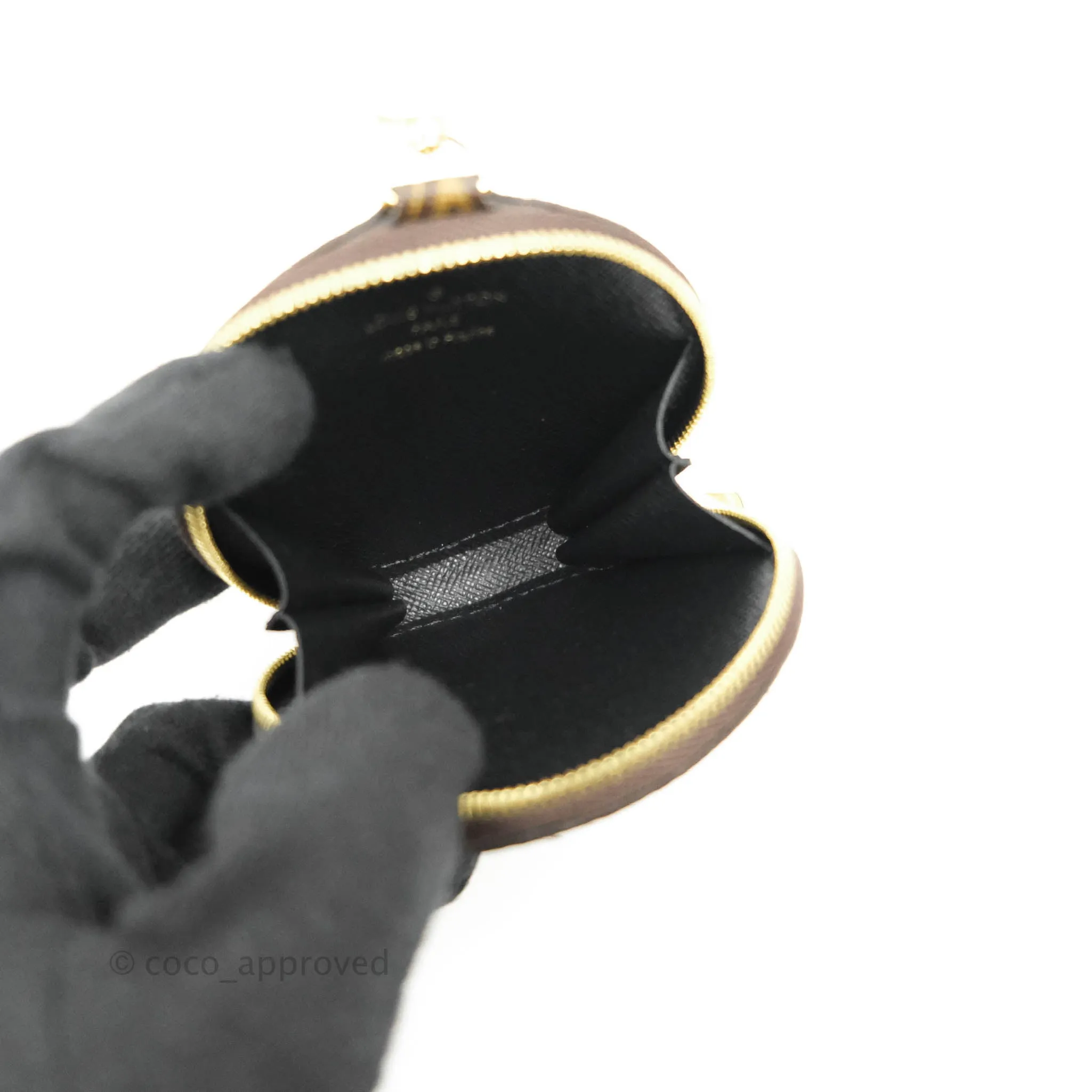 Louis Vuitton Black Jacquard Strap with Monogram Canvas Round Purse