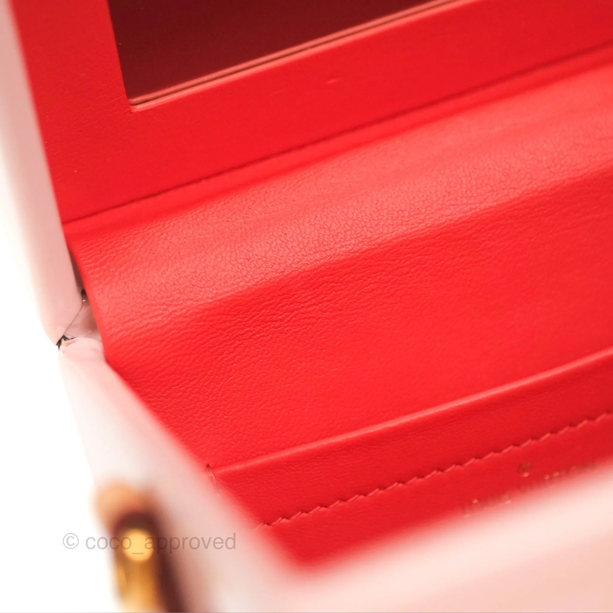 Louis Vuitton Bleecker Box Rose Ballerine Vernis Embossed Monogram