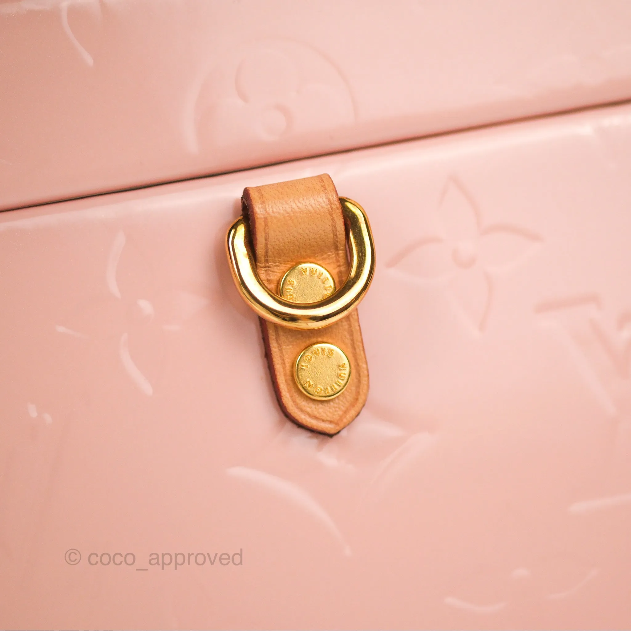 Louis Vuitton Bleecker Box Rose Ballerine Vernis Embossed Monogram
