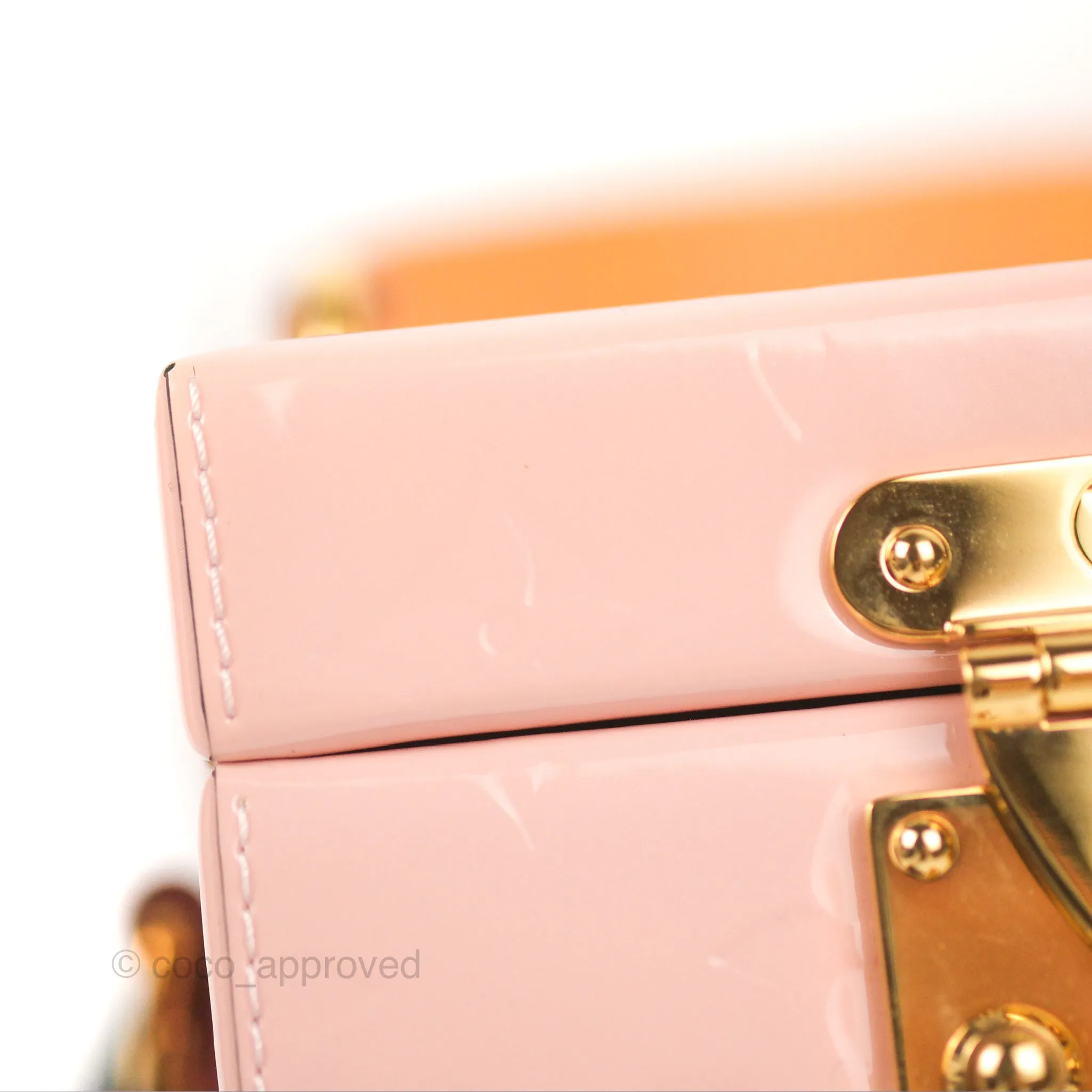Louis Vuitton Bleecker Box Rose Ballerine Vernis Embossed Monogram