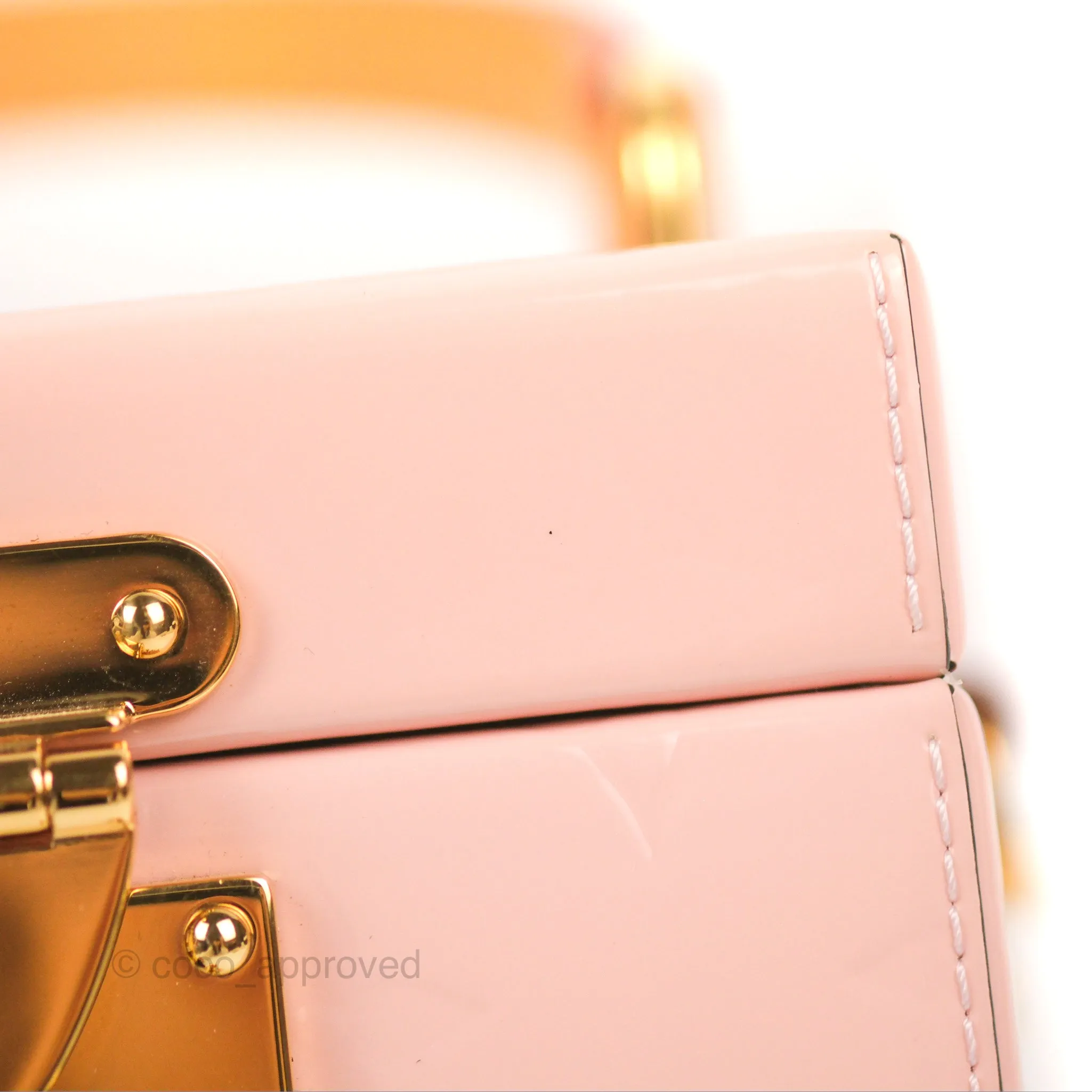 Louis Vuitton Bleecker Box Rose Ballerine Vernis Embossed Monogram