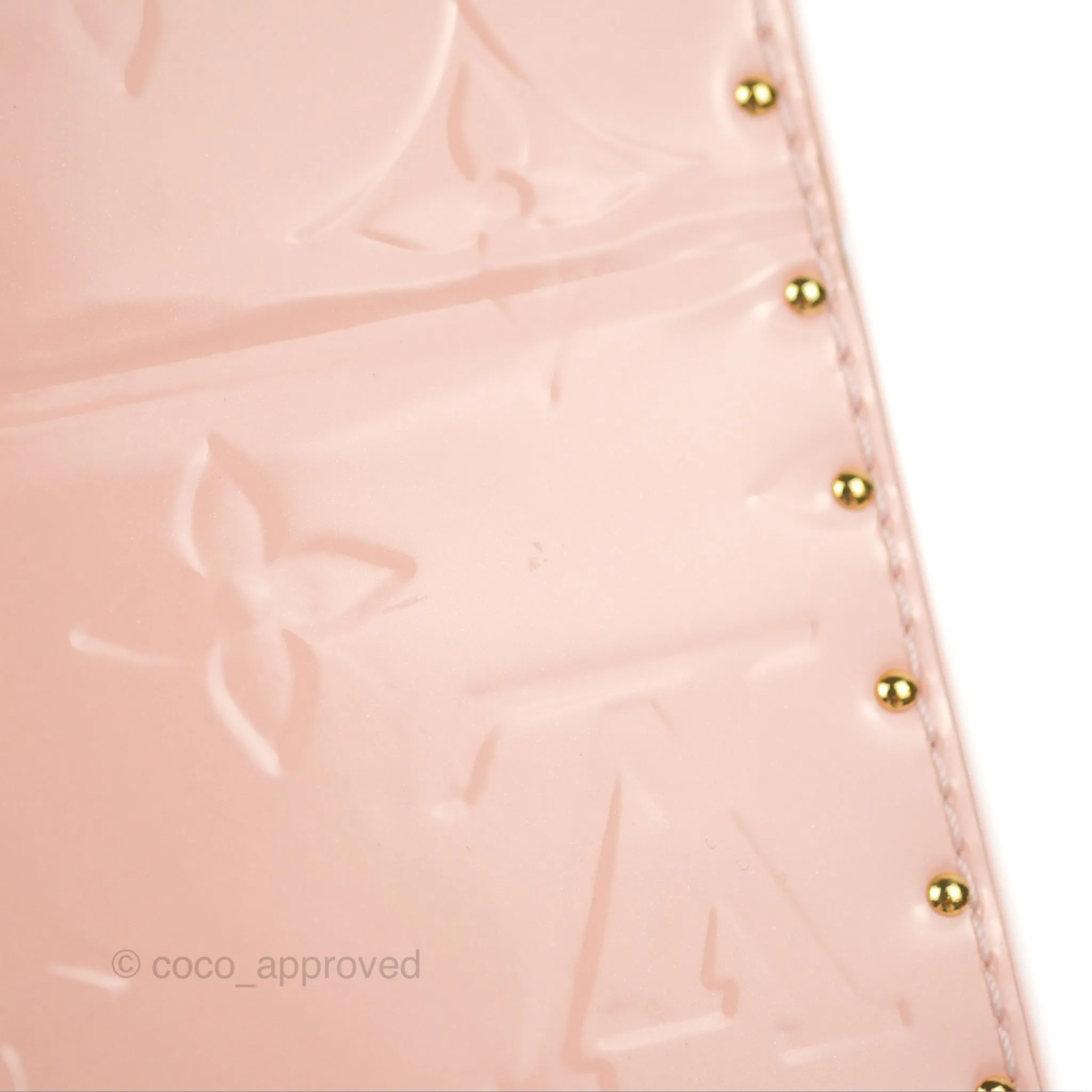 Louis Vuitton Bleecker Box Rose Ballerine Vernis Embossed Monogram