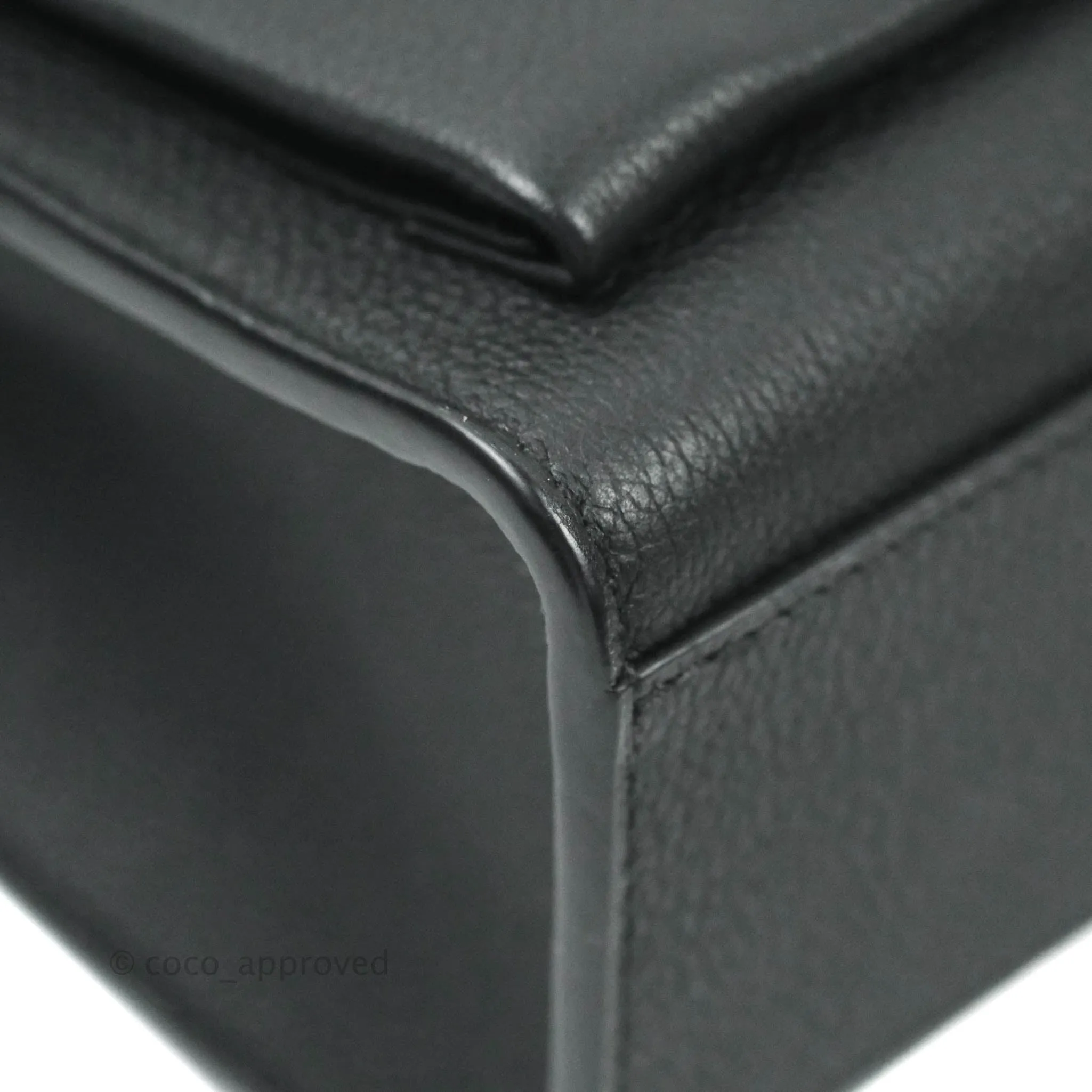 Louis Vuitton Calfskin My Lockme BB Bag Black Silver Hardware