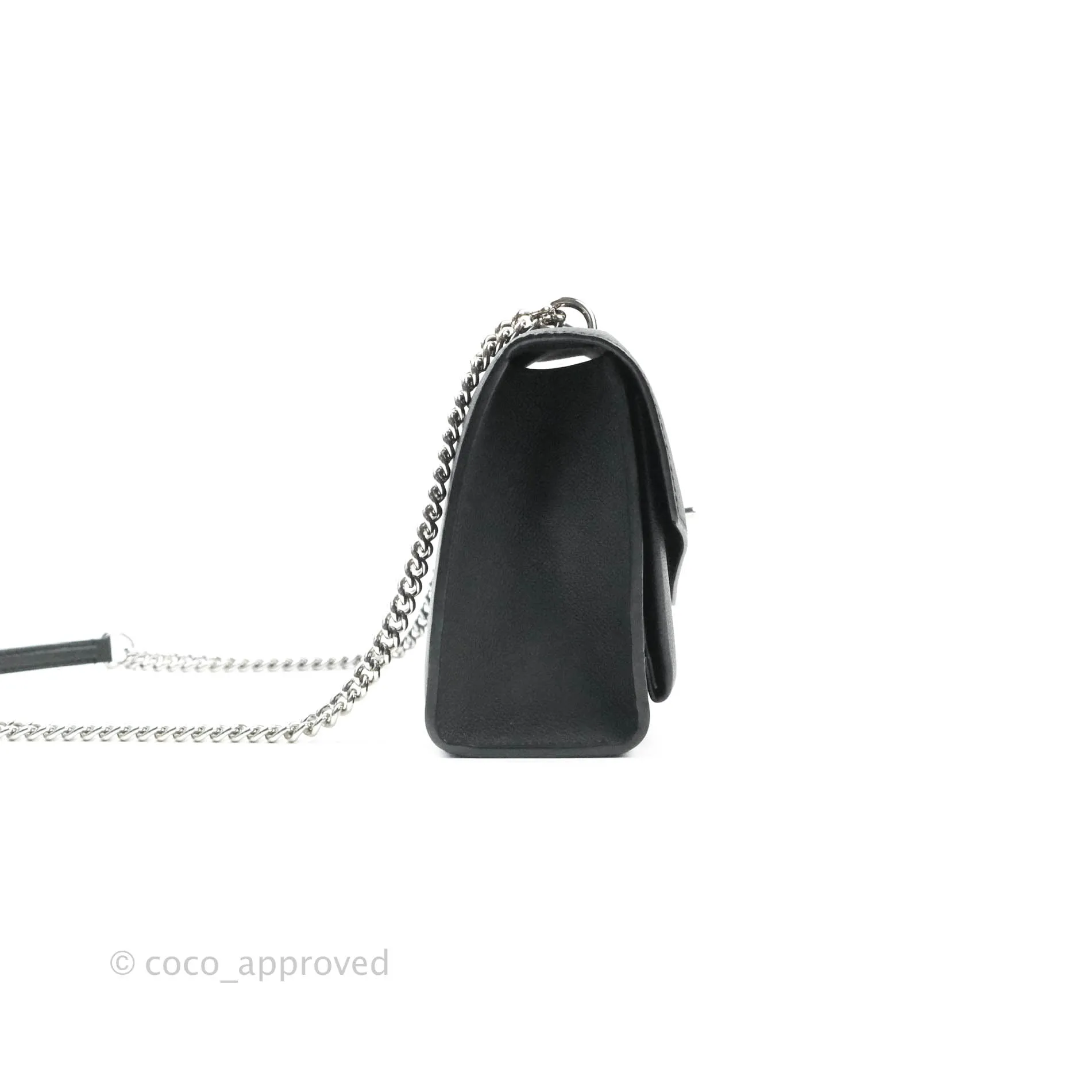 Louis Vuitton Calfskin My Lockme BB Bag Black Silver Hardware