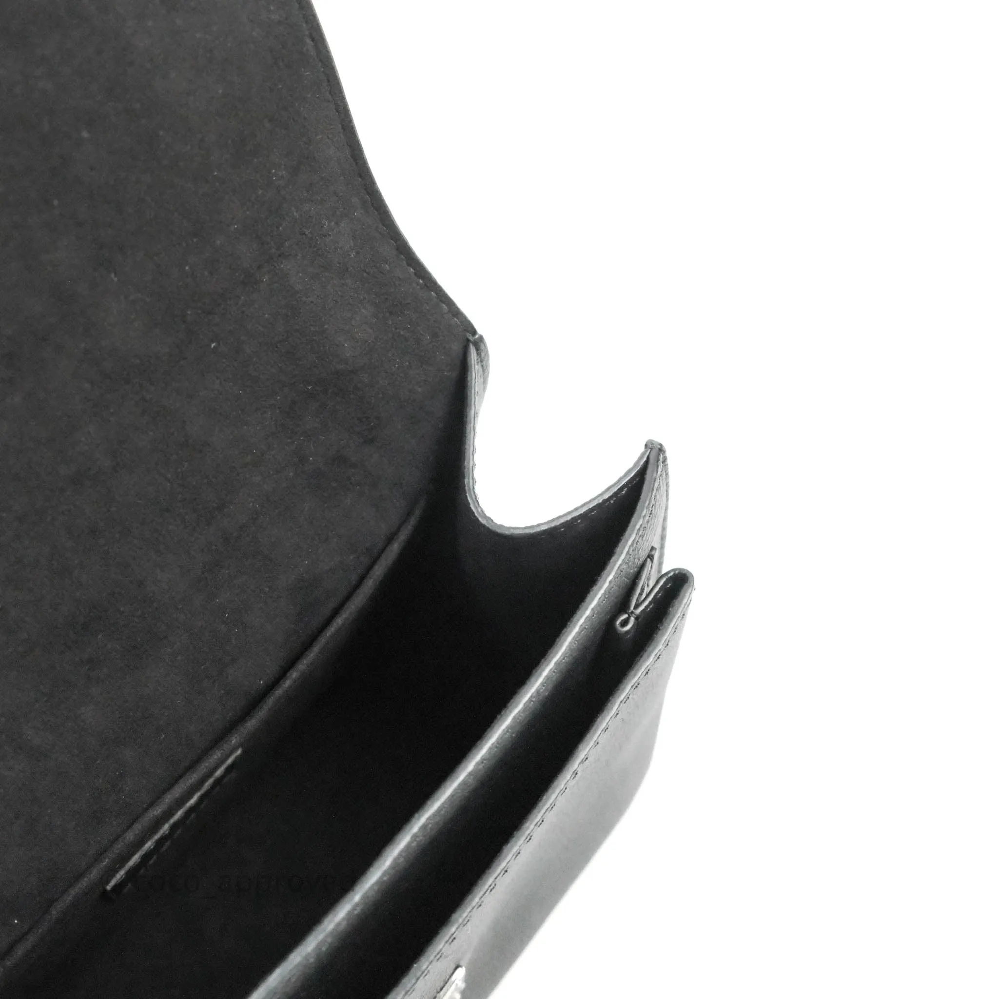 Louis Vuitton Calfskin My Lockme BB Bag Black Silver Hardware