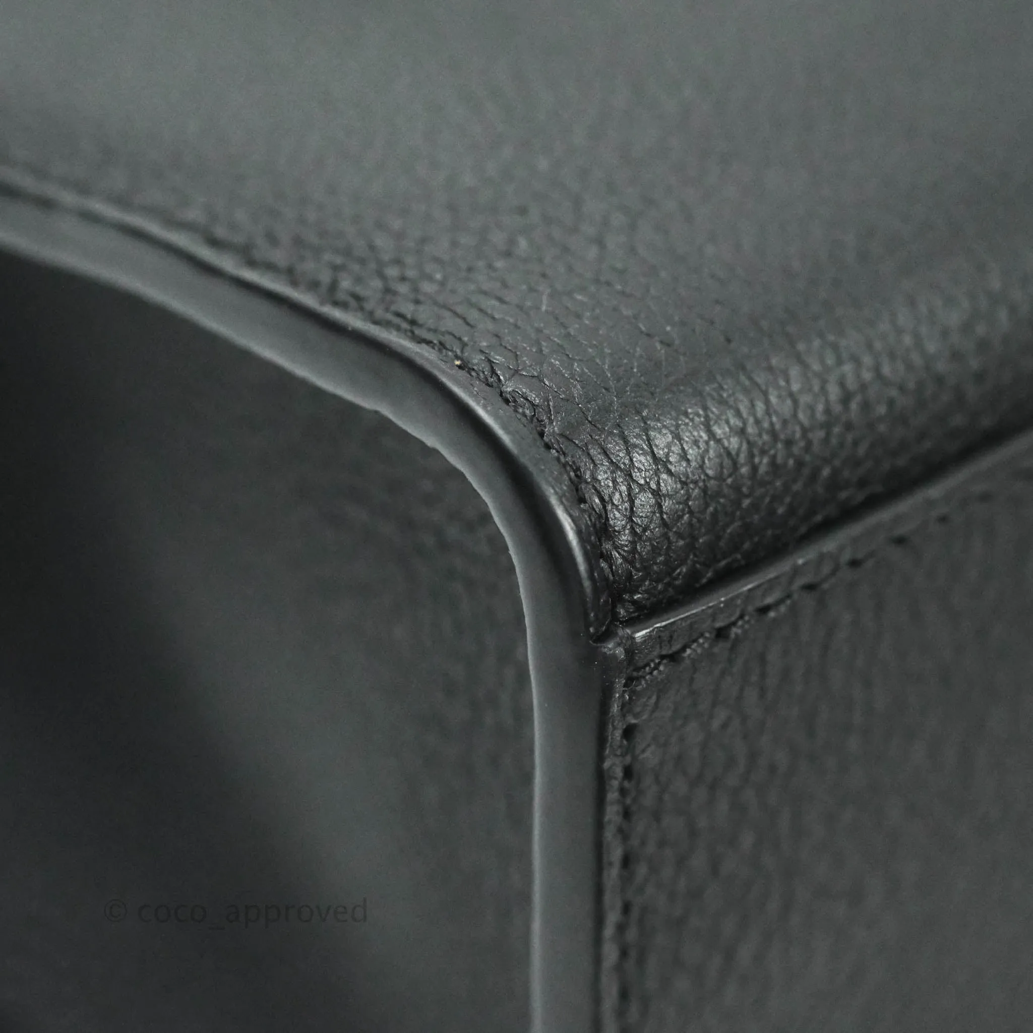 Louis Vuitton Calfskin My Lockme BB Bag Black Silver Hardware