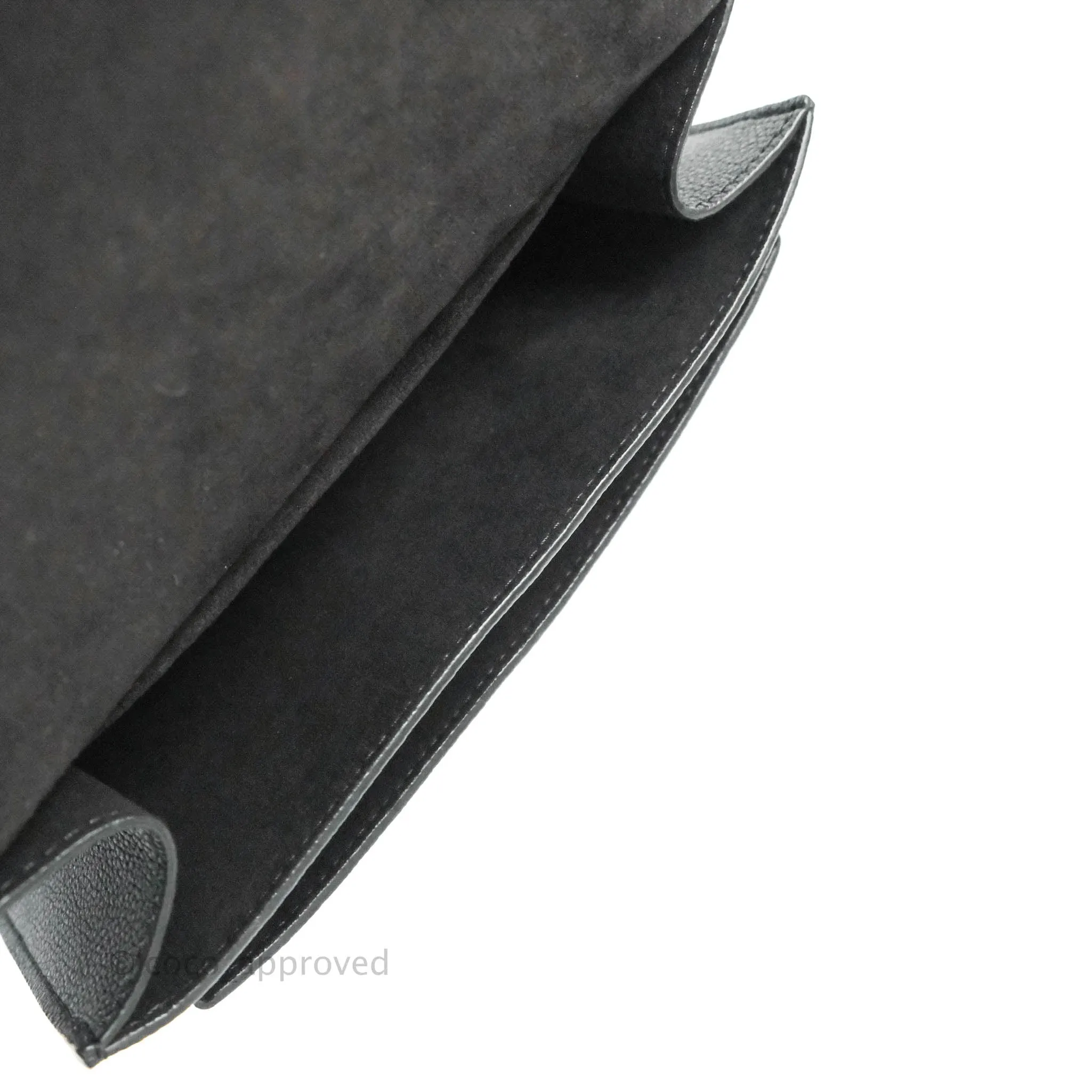 Louis Vuitton Calfskin My Lockme BB Bag Black Silver Hardware