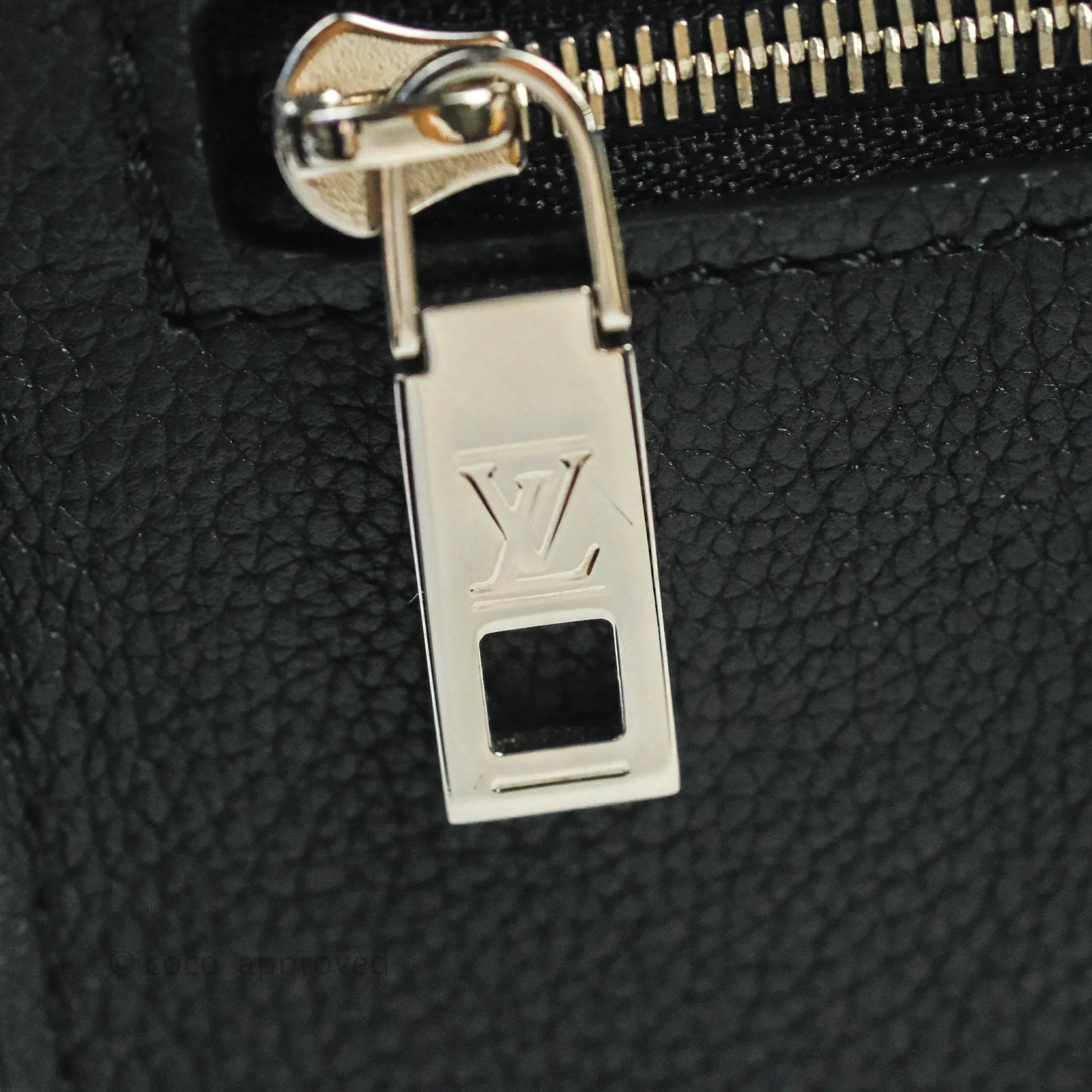 Louis Vuitton Calfskin My Lockme BB Bag Black Silver Hardware