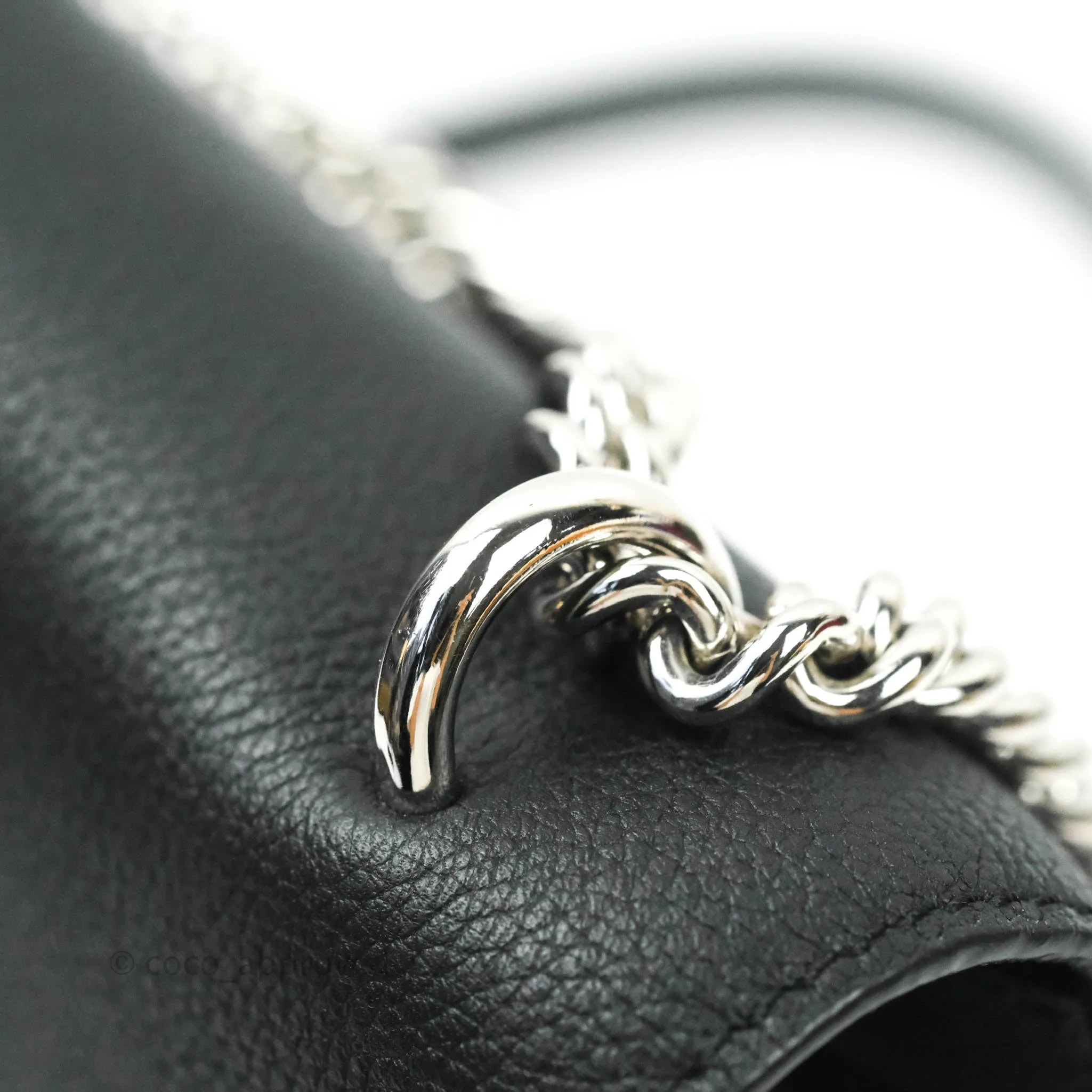 Louis Vuitton Calfskin My Lockme BB Bag Black Silver Hardware