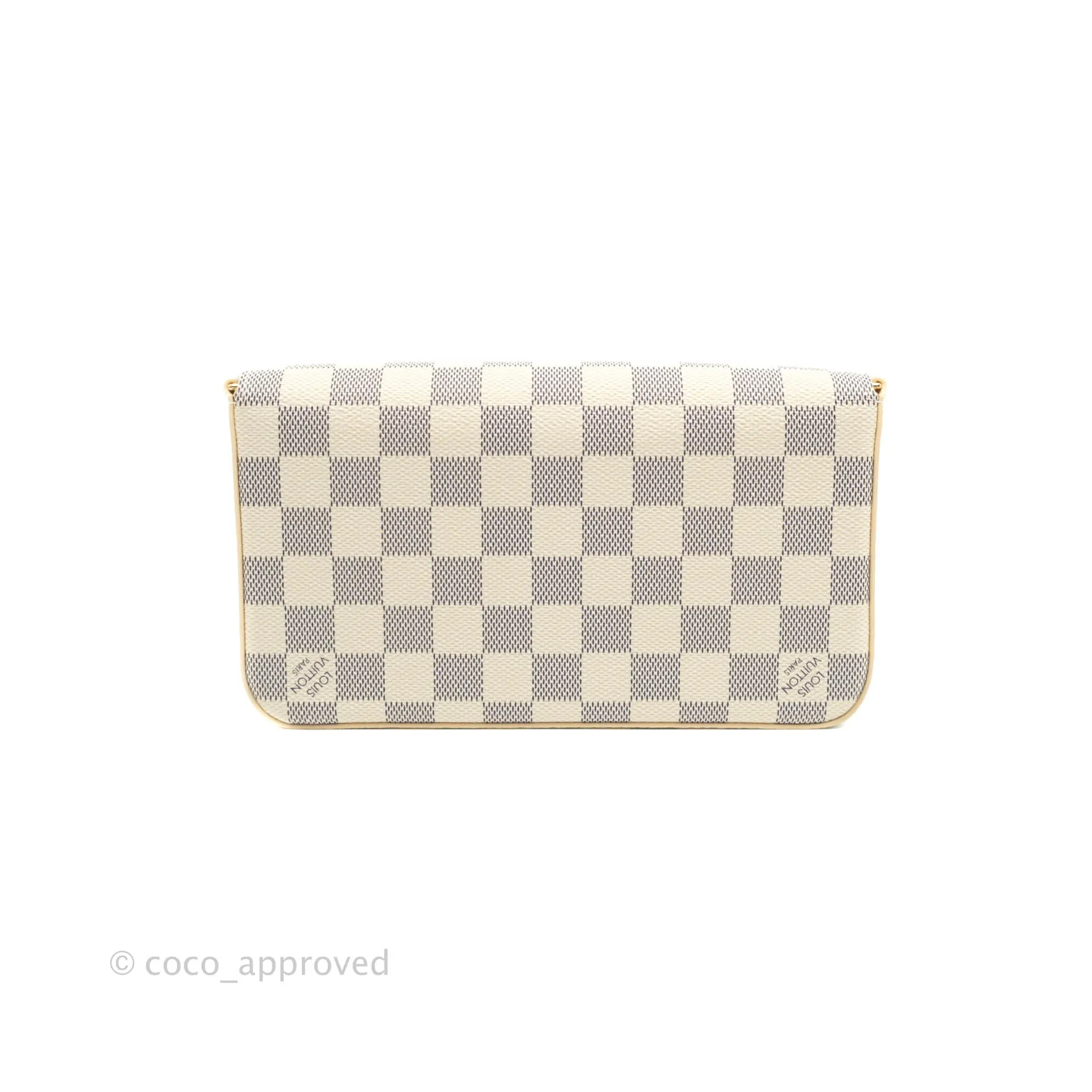 Louis Vuitton Canvas Pochette Flicie Bag Damier Azur