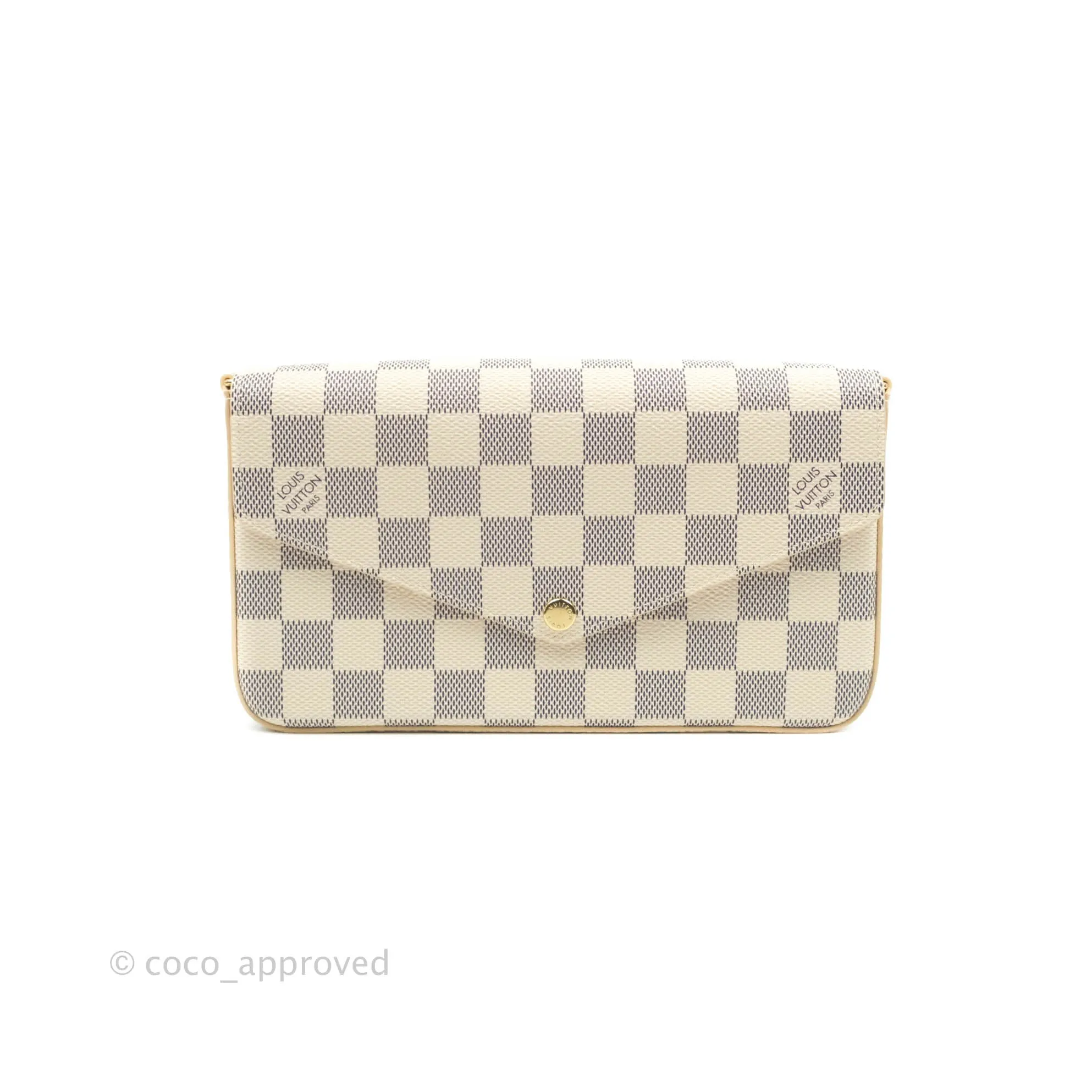 Louis Vuitton Canvas Pochette Flicie Bag Damier Azur