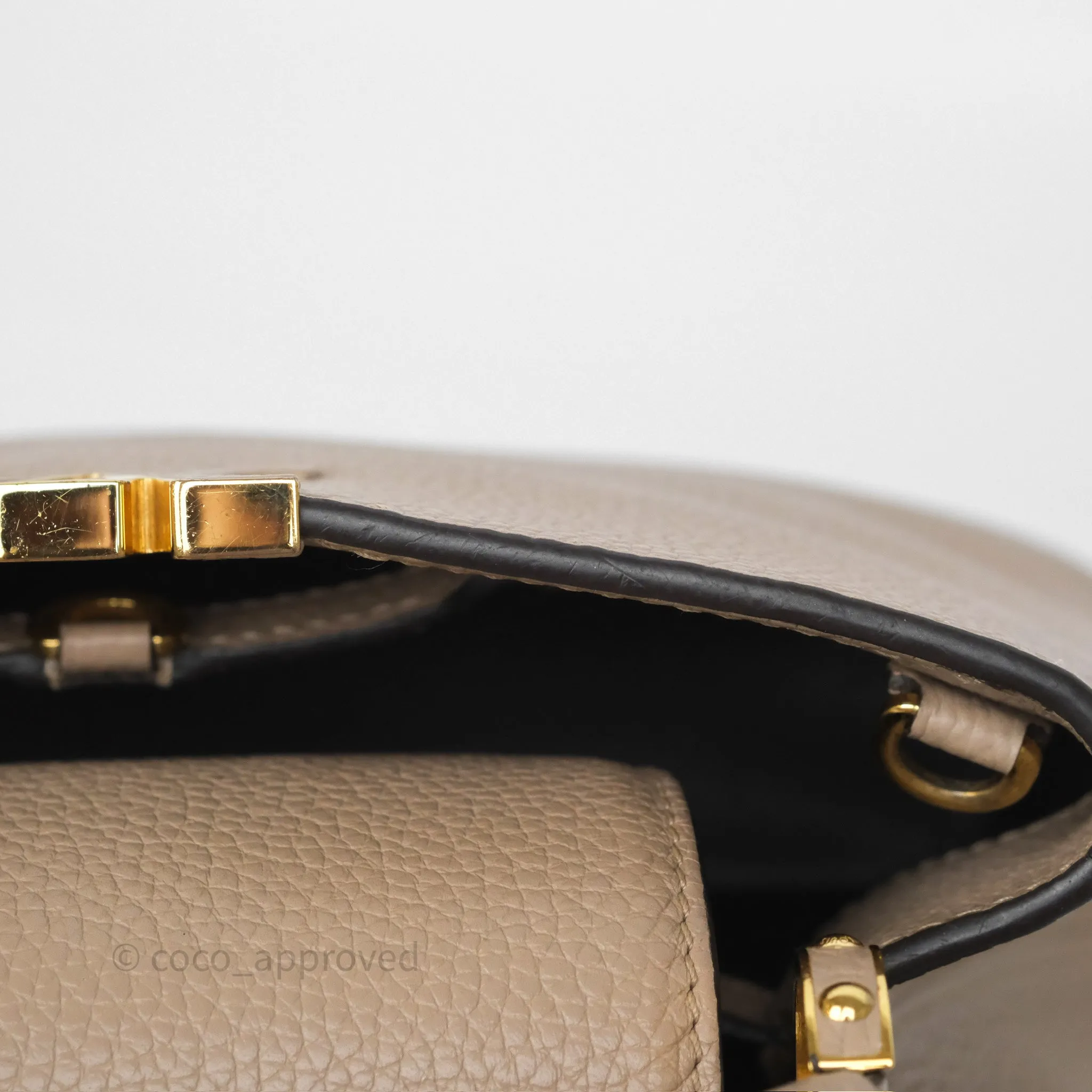 Louis Vuitton Capucines BB Taurillon Leather Galet