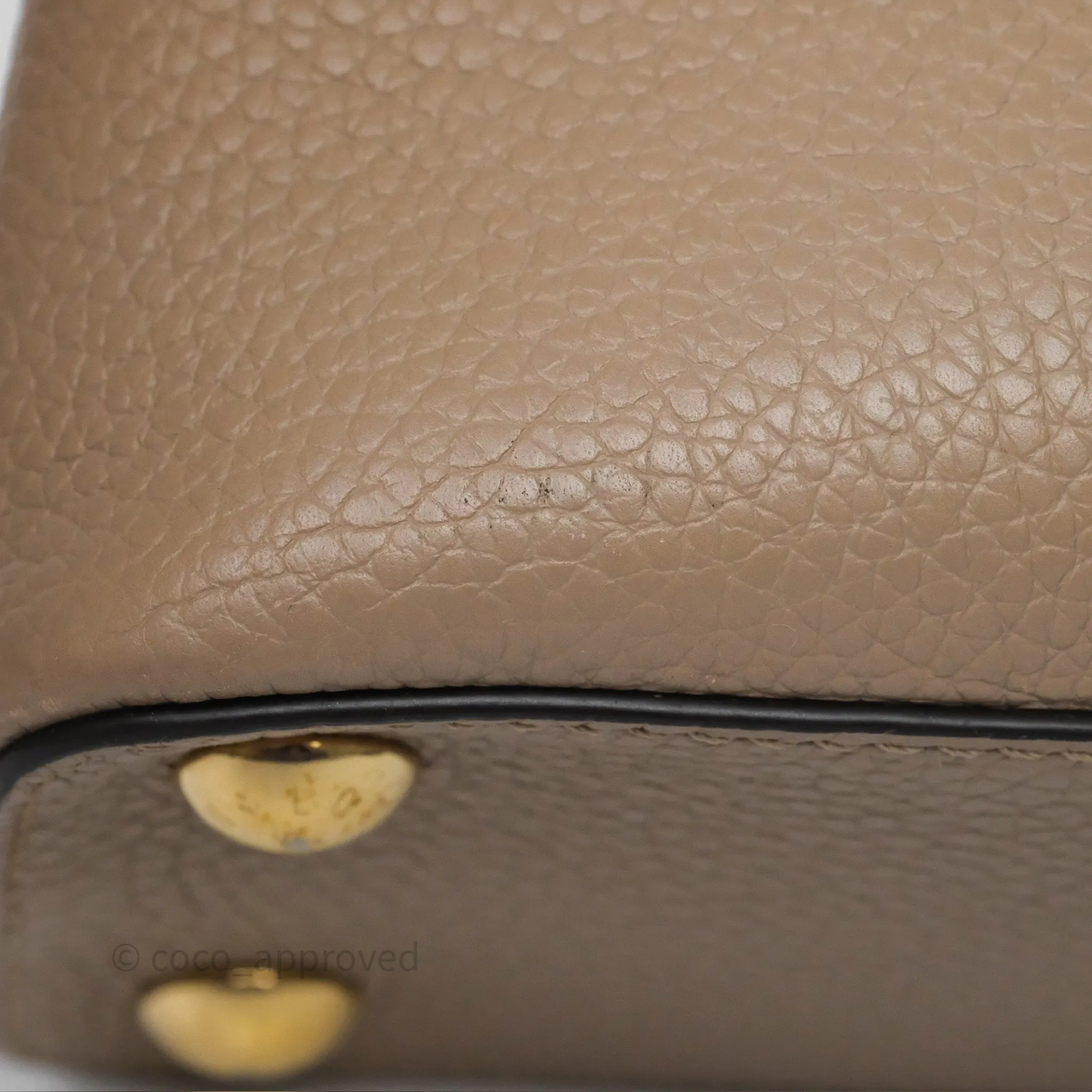 Louis Vuitton Capucines BB Taurillon Leather Galet