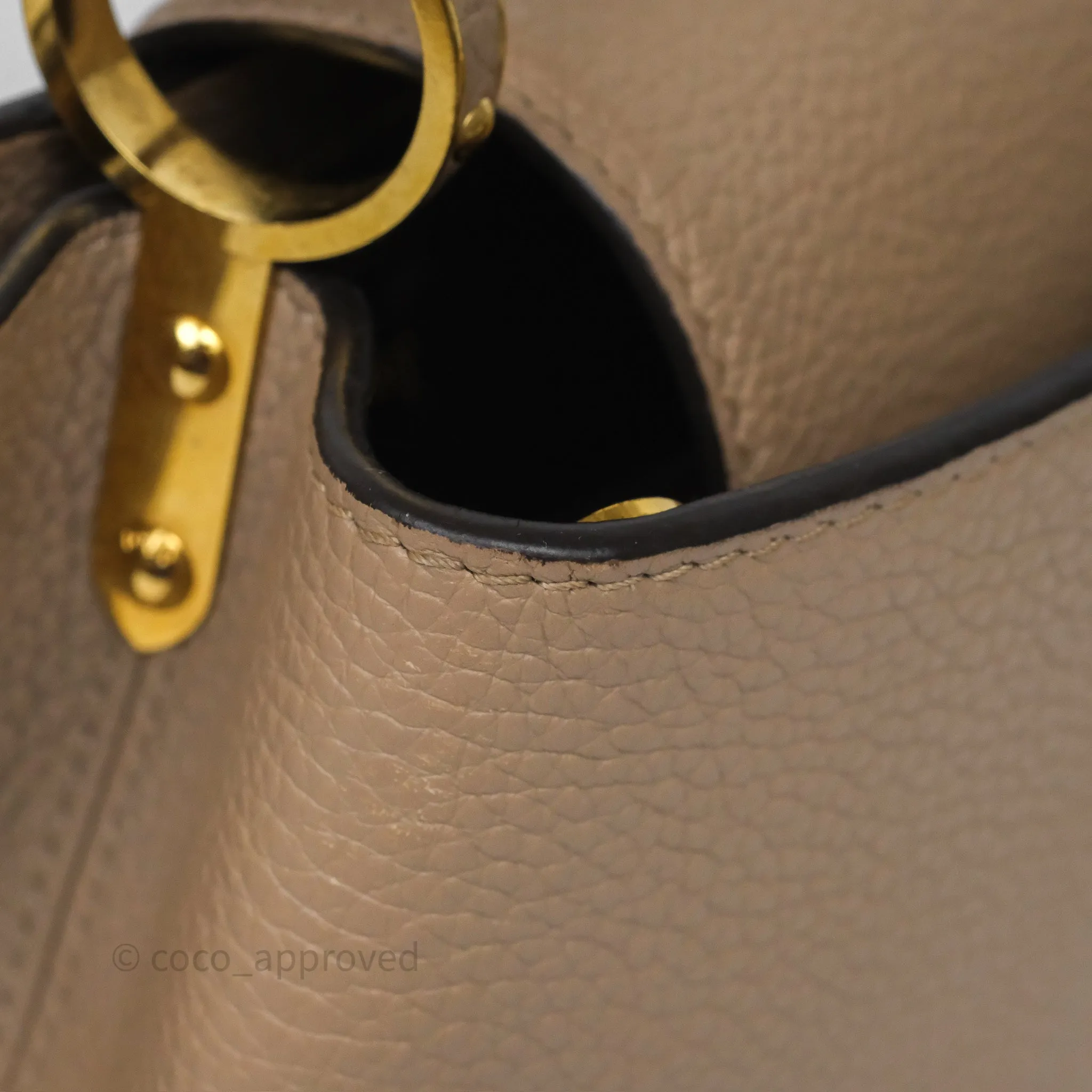 Louis Vuitton Capucines BB Taurillon Leather Galet
