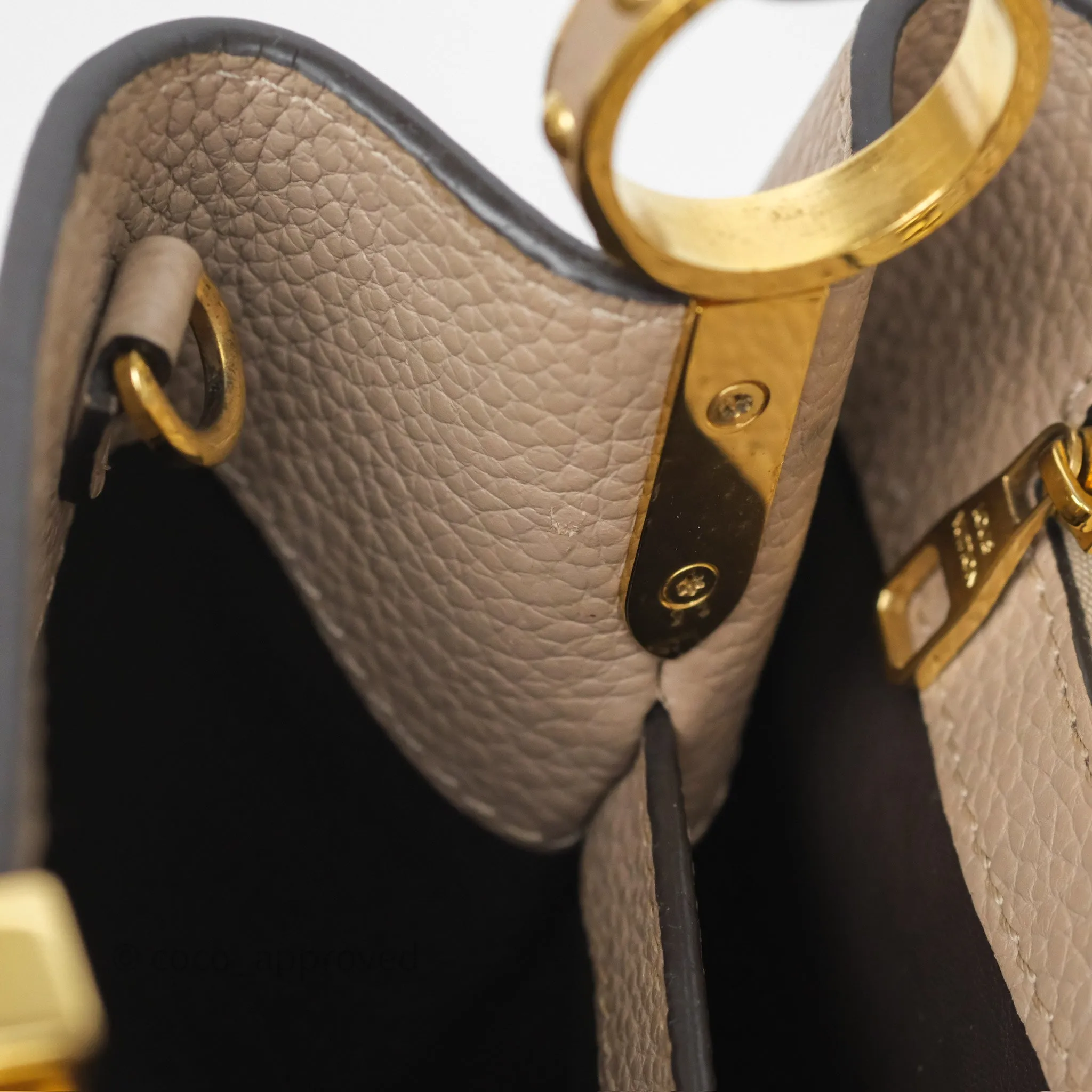 Louis Vuitton Capucines BB Taurillon Leather Galet