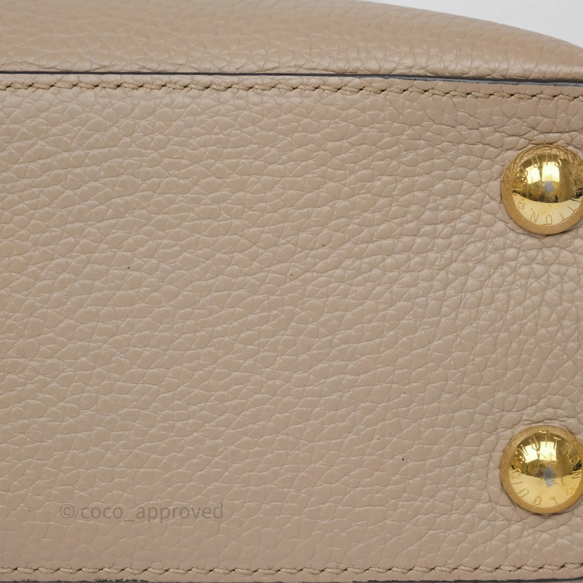 Louis Vuitton Capucines BB Taurillon Leather Galet