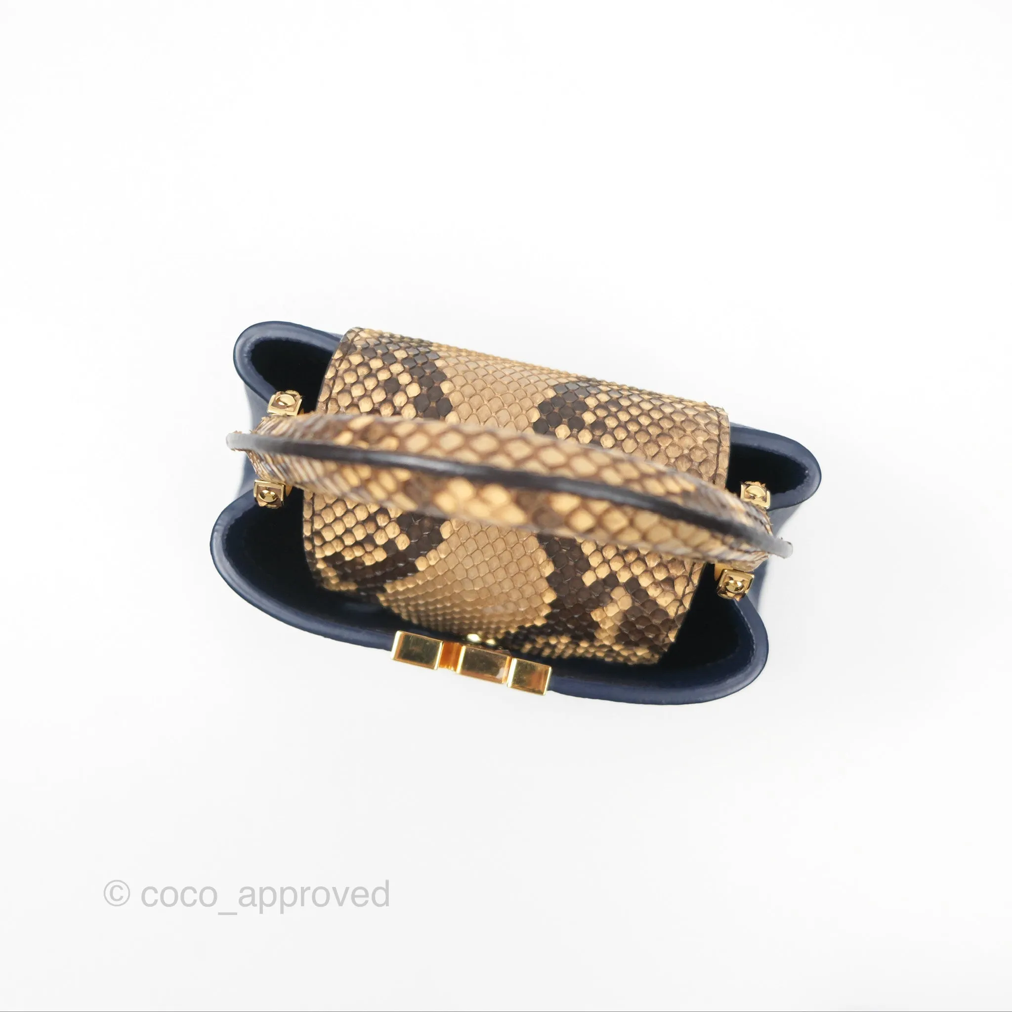 Louis Vuitton Capucines Mini Navy in Taurillon Leather and Python Leather