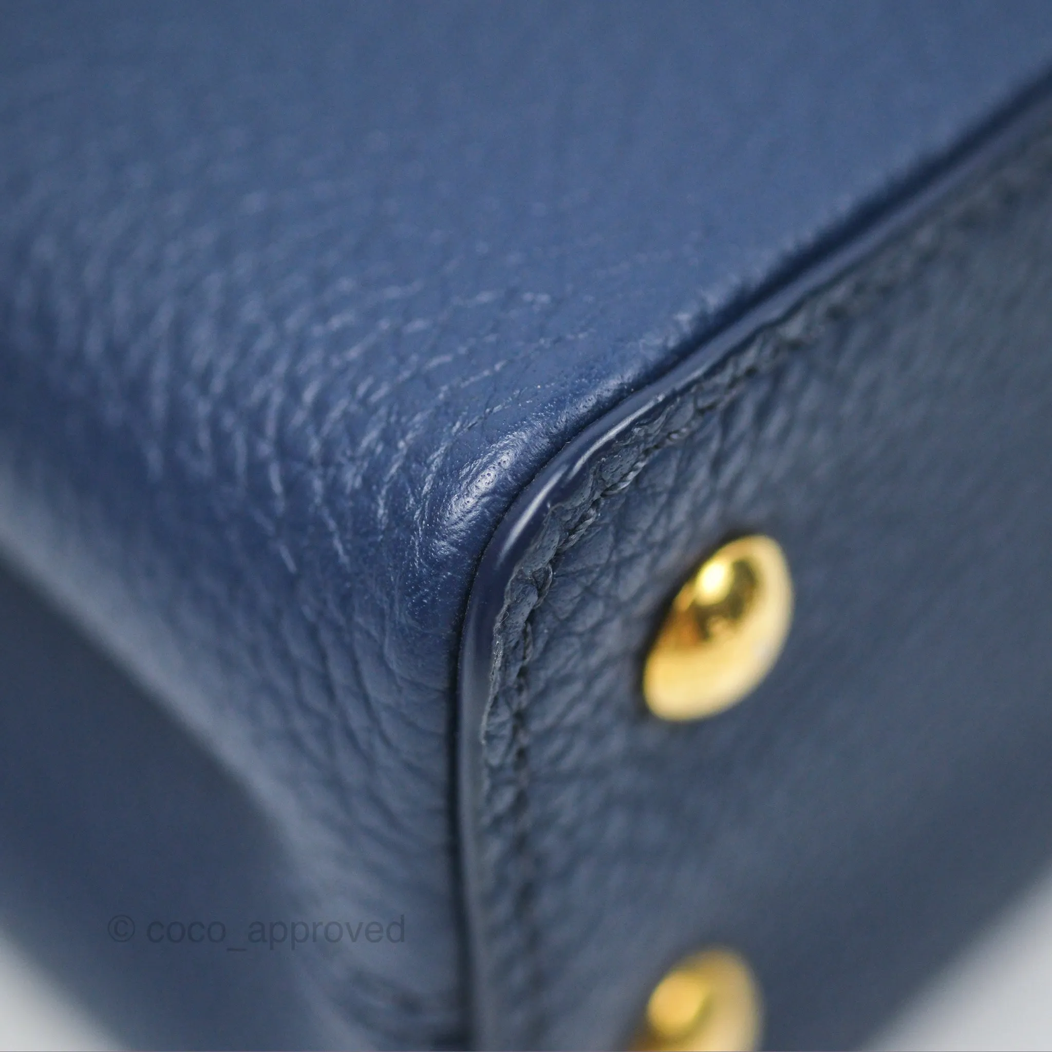 Louis Vuitton Capucines Mini Navy in Taurillon Leather and Python Leather