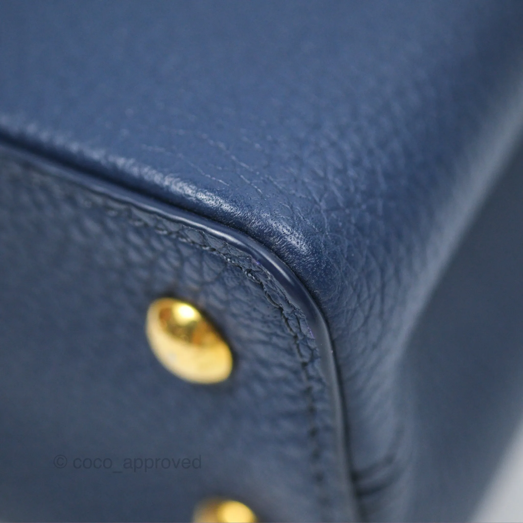 Louis Vuitton Capucines Mini Navy in Taurillon Leather and Python Leather