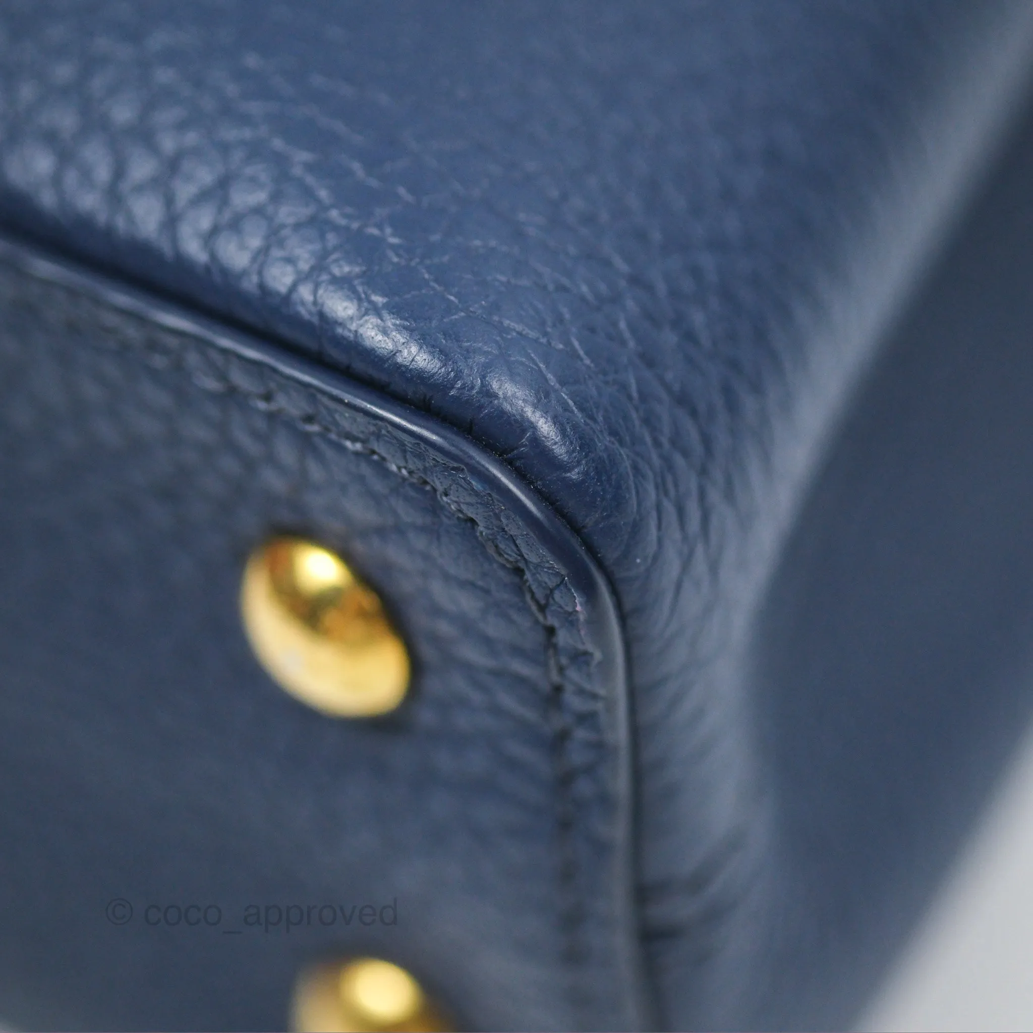Louis Vuitton Capucines Mini Navy in Taurillon Leather and Python Leather