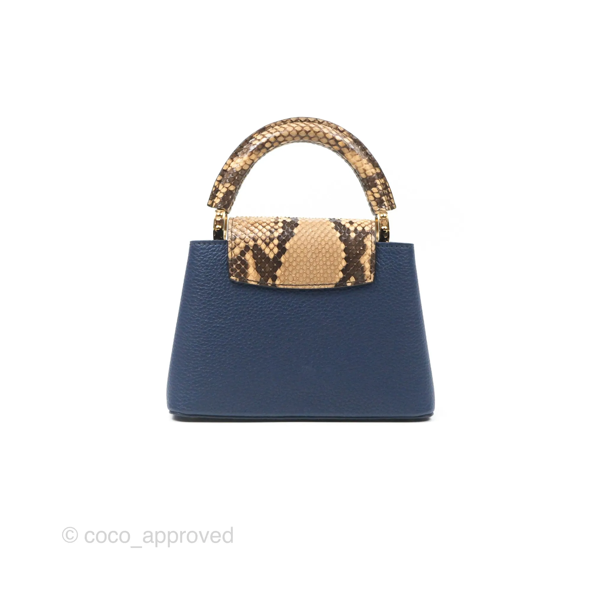 Louis Vuitton Capucines Mini Navy in Taurillon Leather and Python Leather