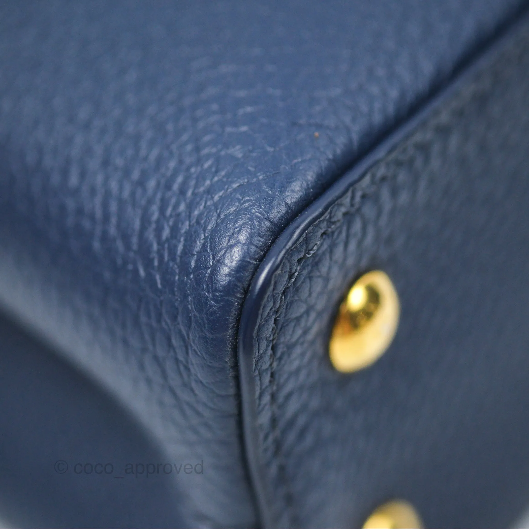 Louis Vuitton Capucines Mini Navy in Taurillon Leather and Python Leather