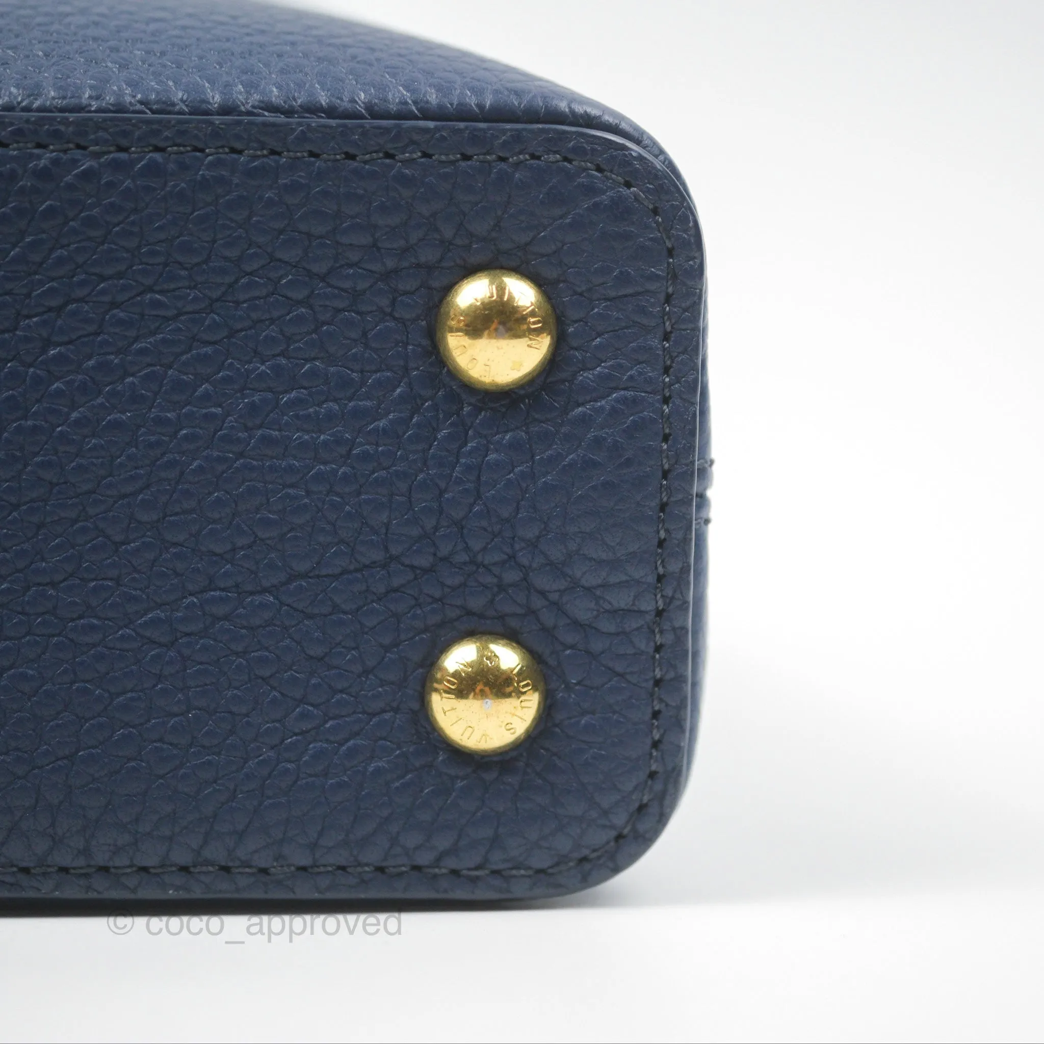 Louis Vuitton Capucines Mini Navy in Taurillon Leather and Python Leather