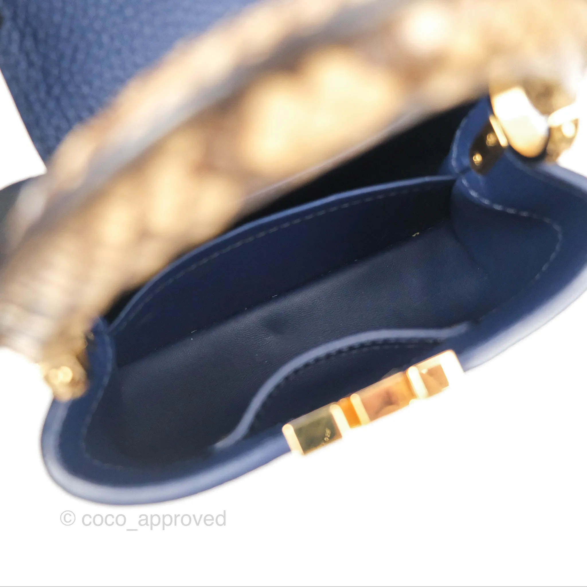 Louis Vuitton Capucines Mini Navy in Taurillon Leather and Python Leather