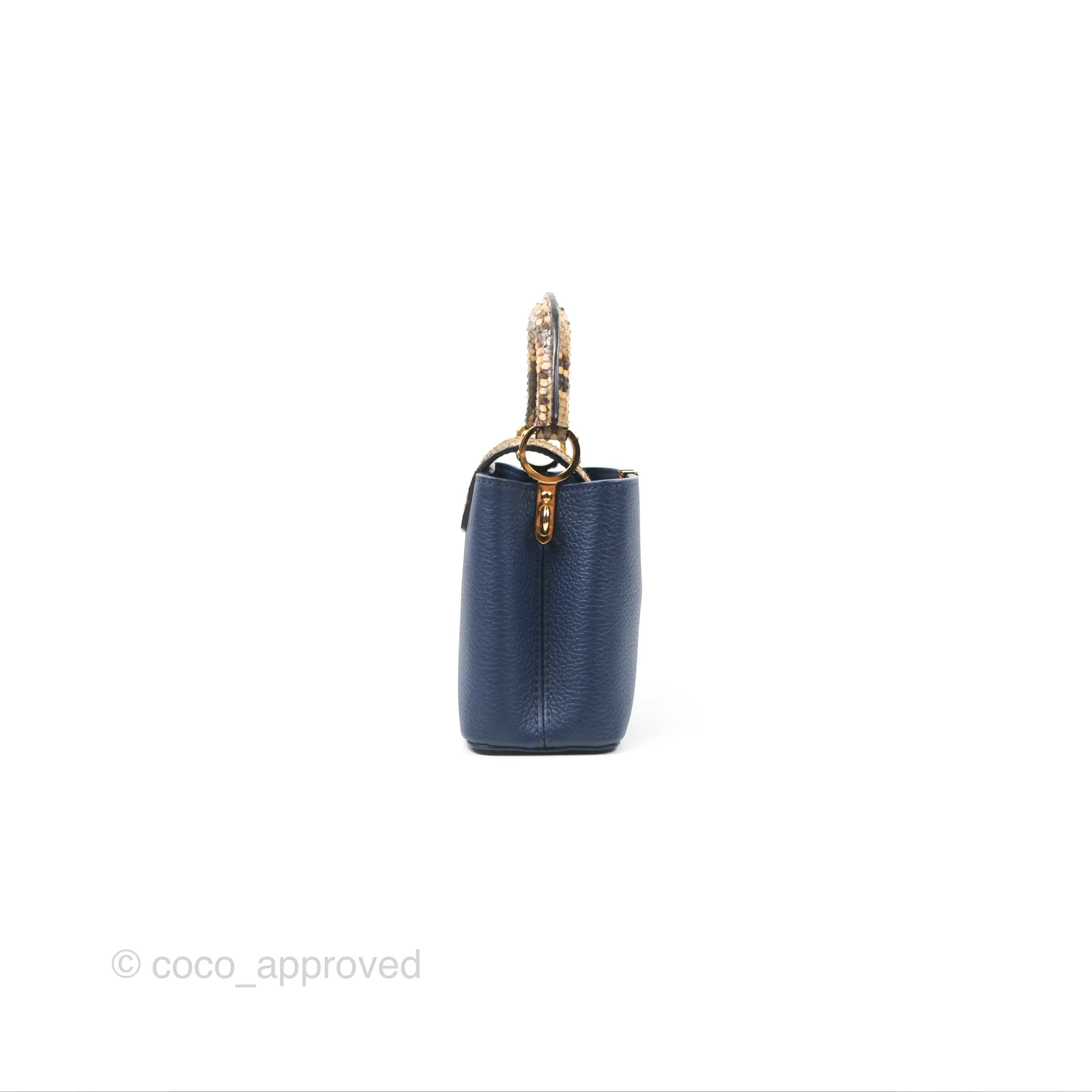 Louis Vuitton Capucines Mini Navy in Taurillon Leather and Python Leather