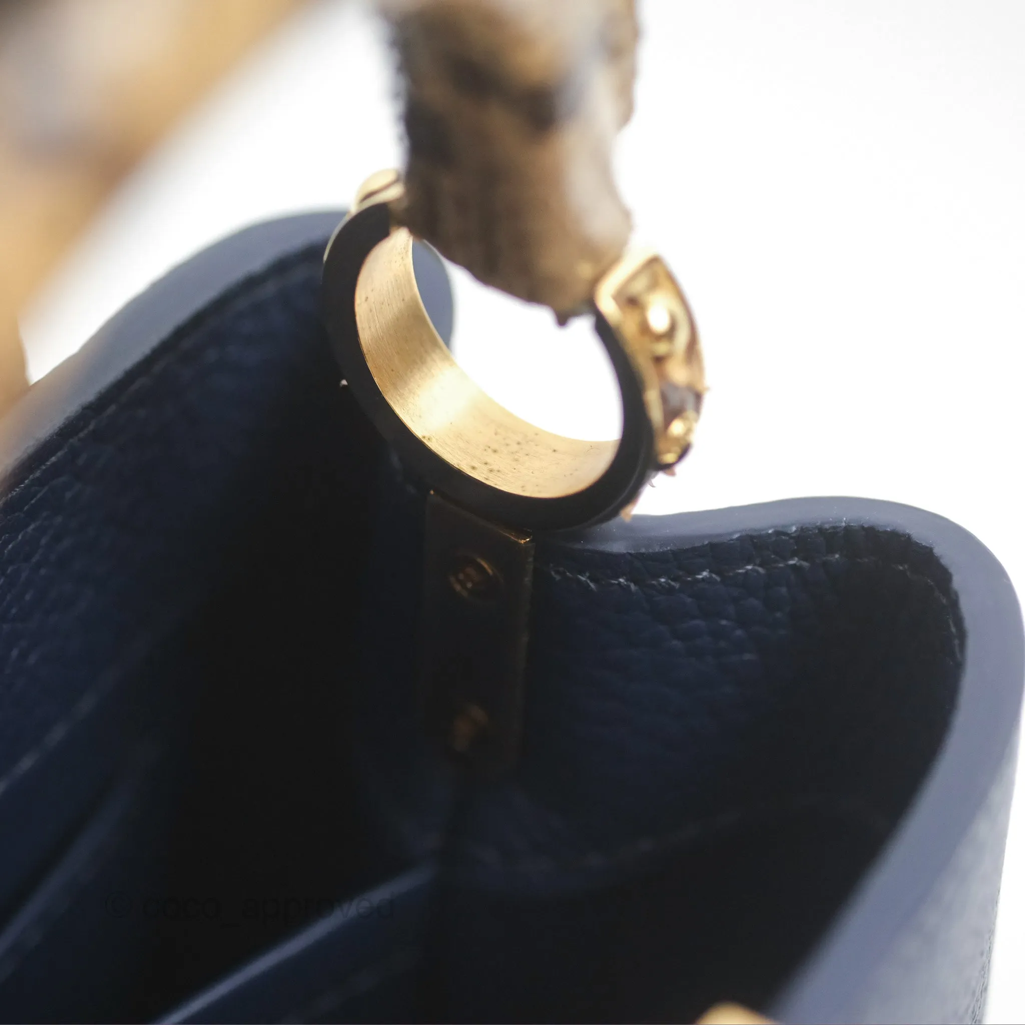 Louis Vuitton Capucines Mini Navy in Taurillon Leather and Python Leather
