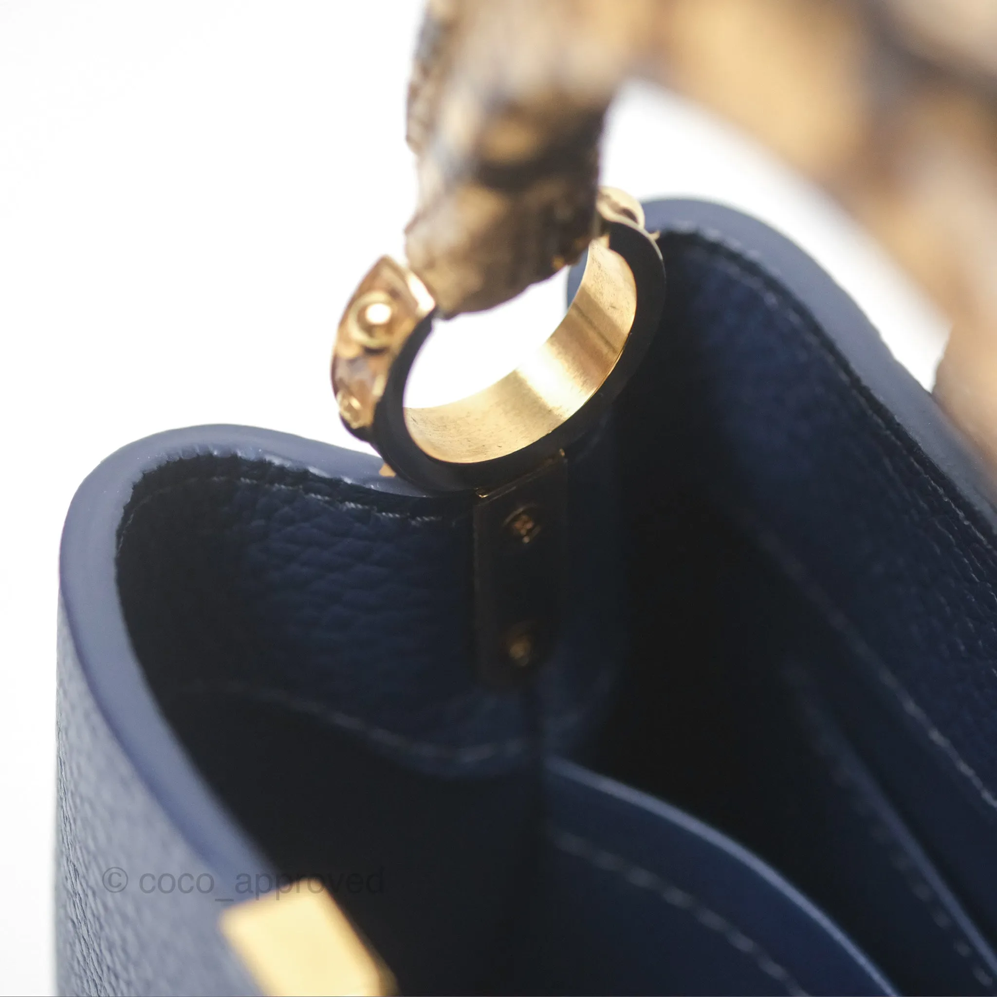Louis Vuitton Capucines Mini Navy in Taurillon Leather and Python Leather