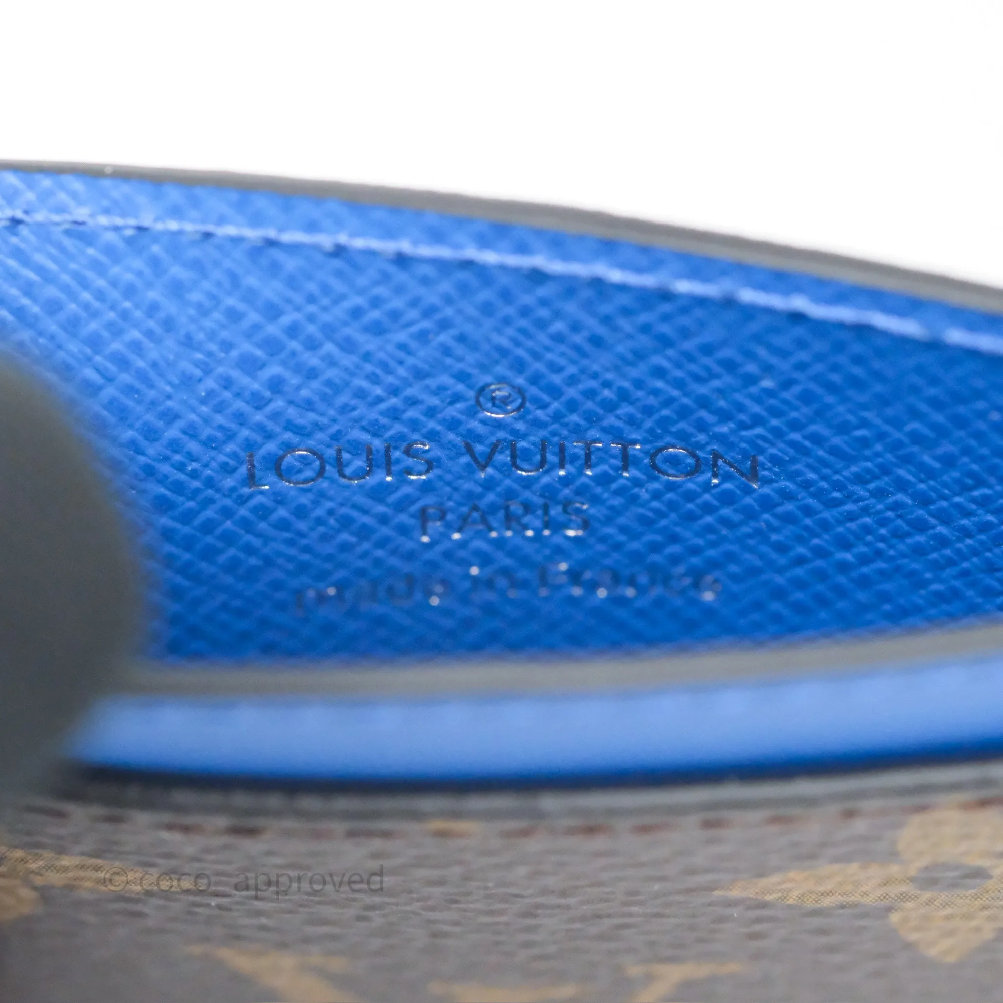 Louis Vuitton Card Holder PM Monogram Macassar Bleu