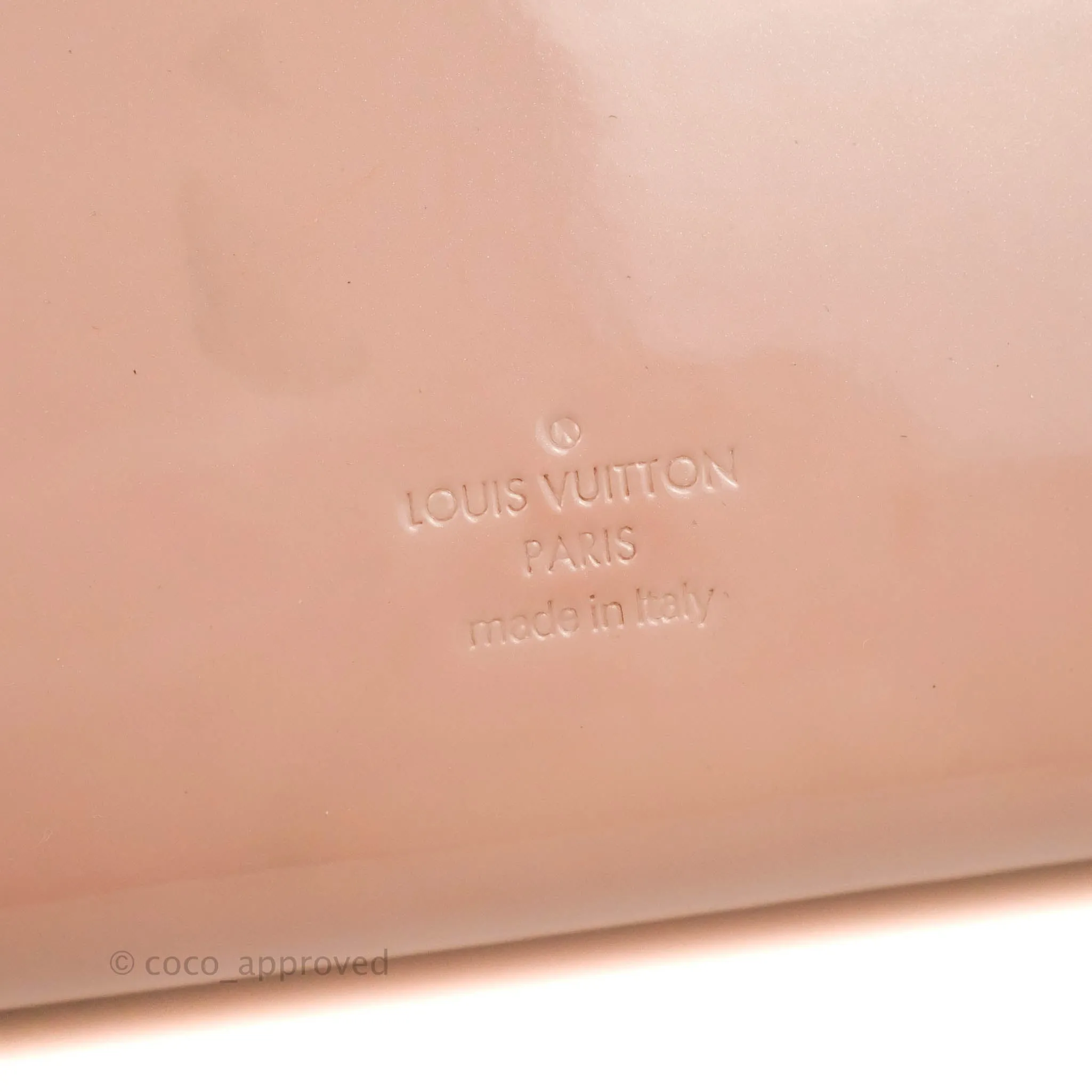 Louis Vuitton Cherrywood PM Handbag Patent Monogram Canvas