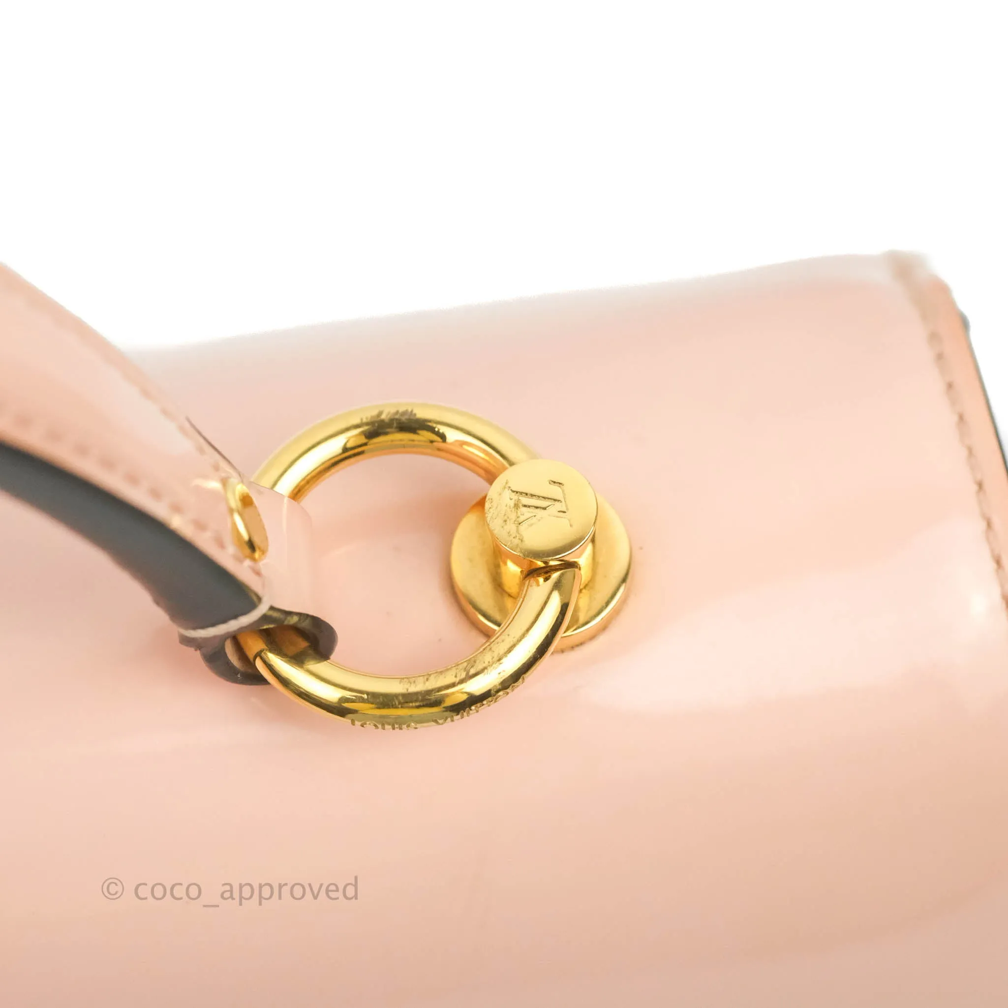 Louis Vuitton Cherrywood PM Handbag Patent Monogram Canvas