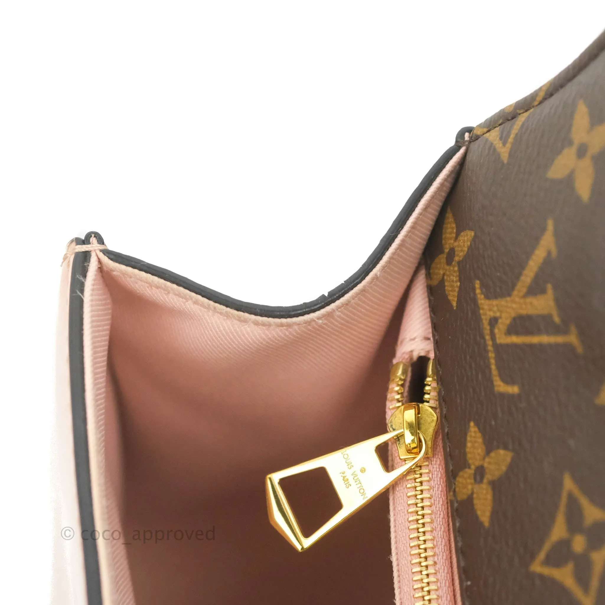 Louis Vuitton Cherrywood PM Handbag Patent Monogram Canvas