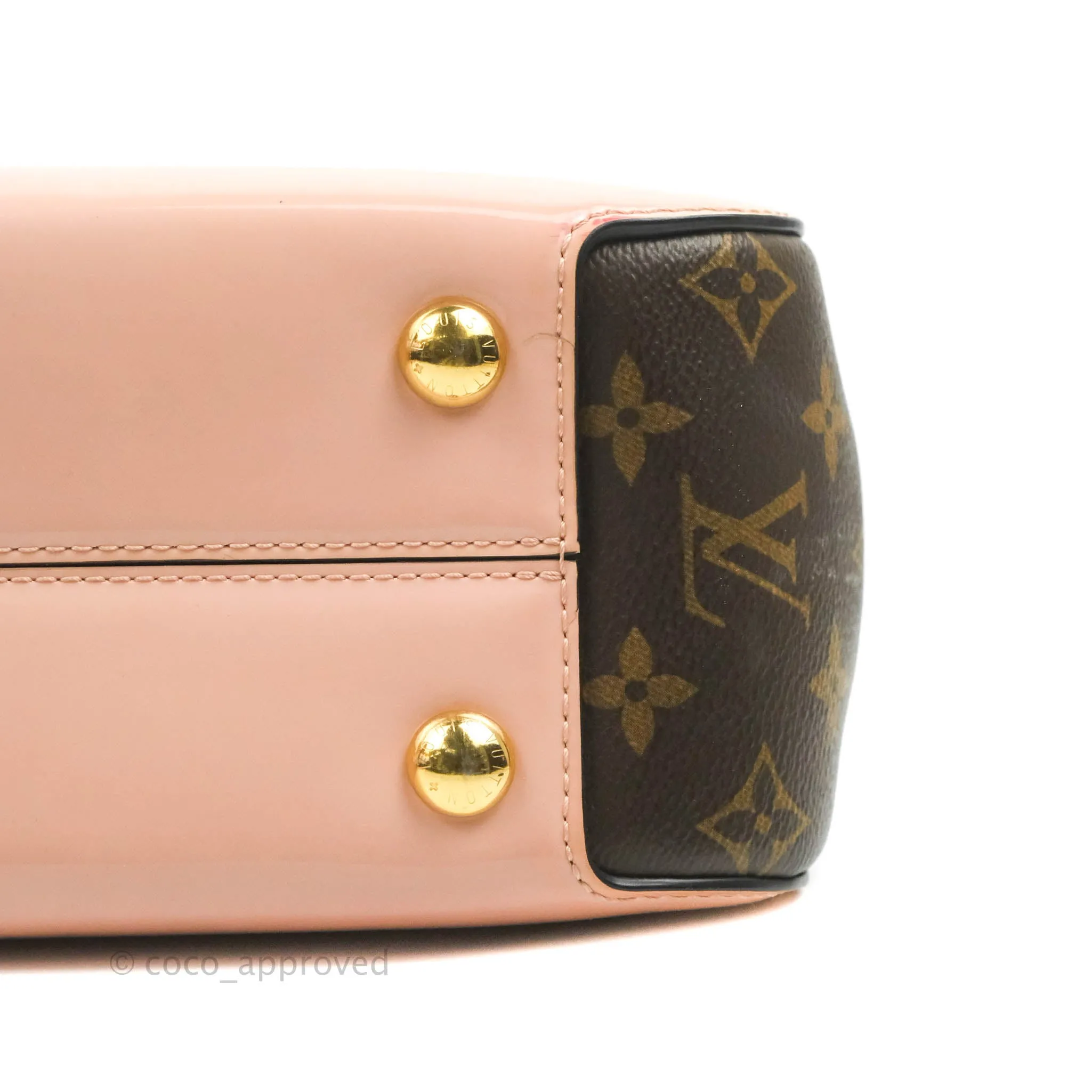 Louis Vuitton Cherrywood PM Handbag Patent Monogram Canvas