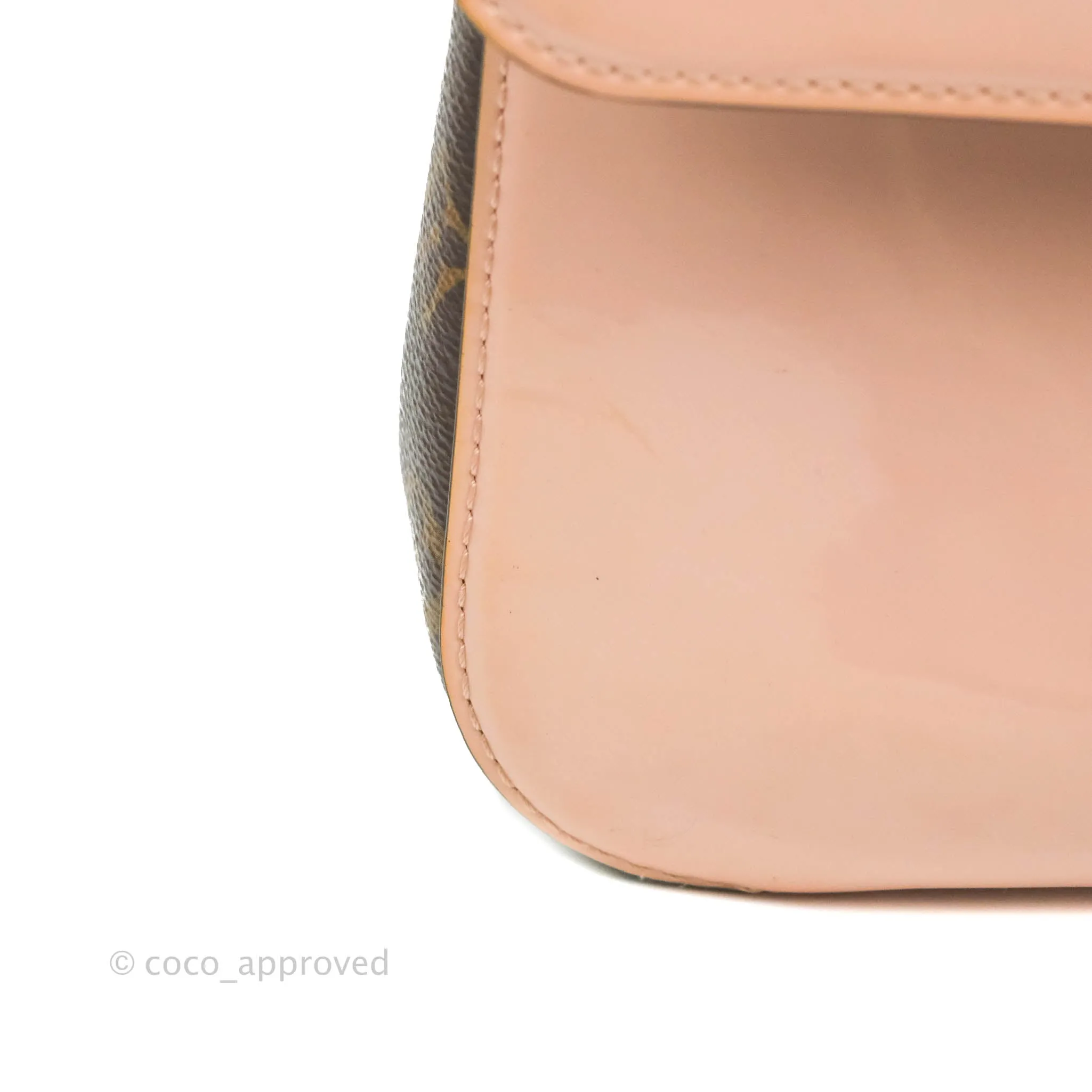 Louis Vuitton Cherrywood PM Handbag Patent Monogram Canvas