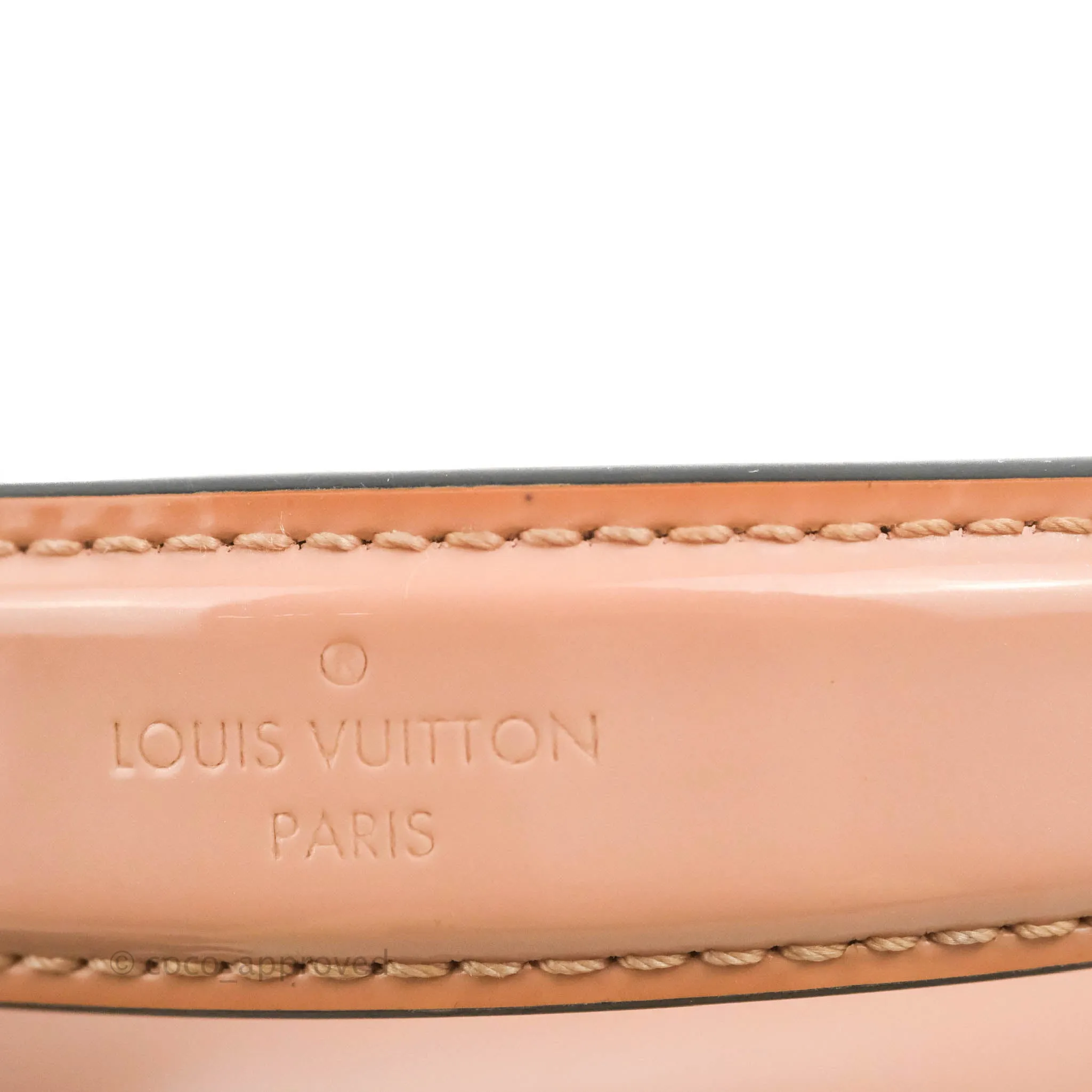 Louis Vuitton Cherrywood PM Handbag Patent Monogram Canvas