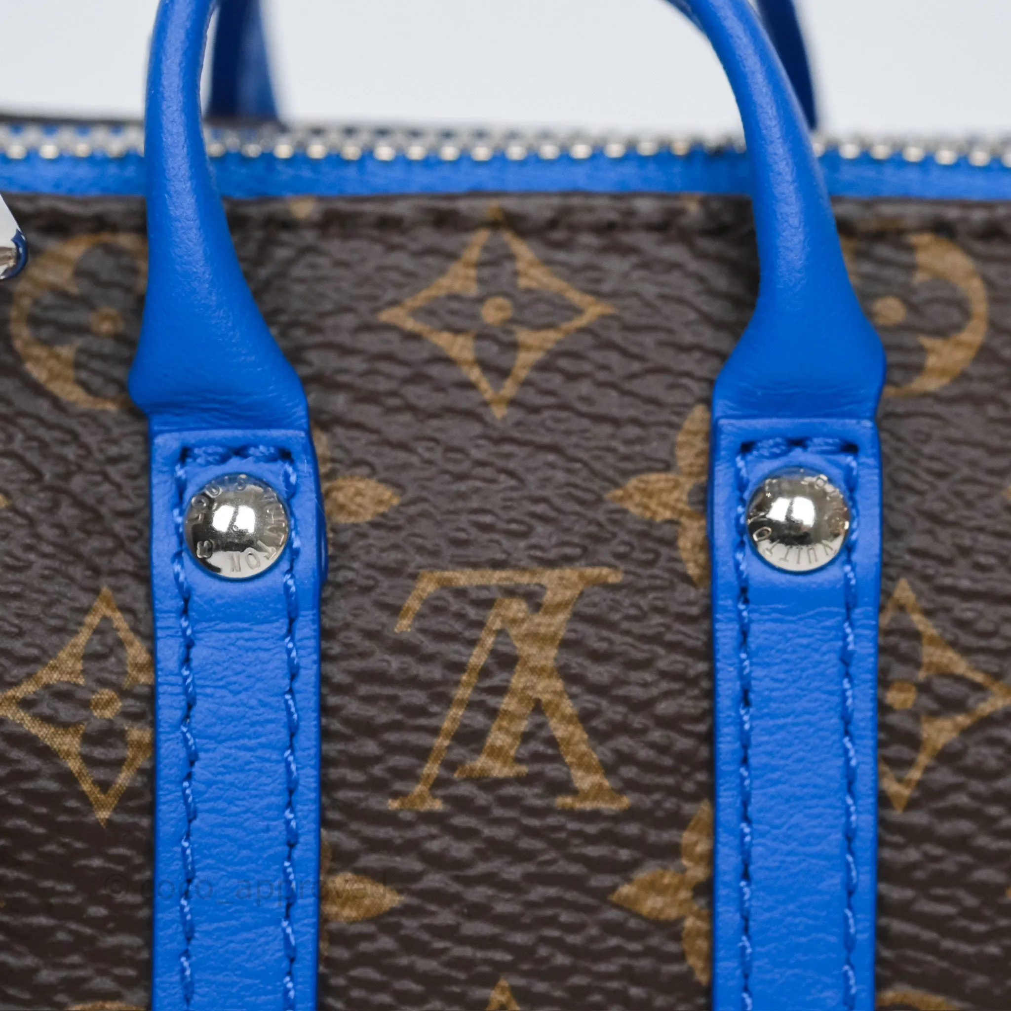 Louis Vuitton Colormania Mini Keepall Pouch Bag Charm Blue