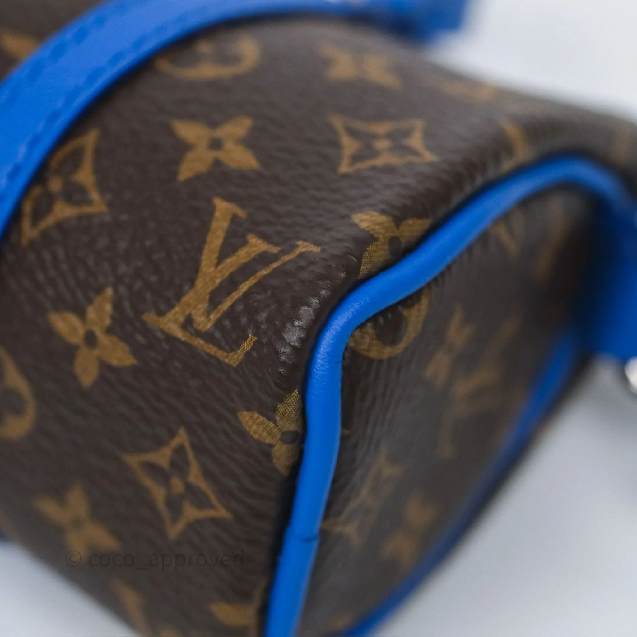 Louis Vuitton Colormania Mini Keepall Pouch Bag Charm Blue