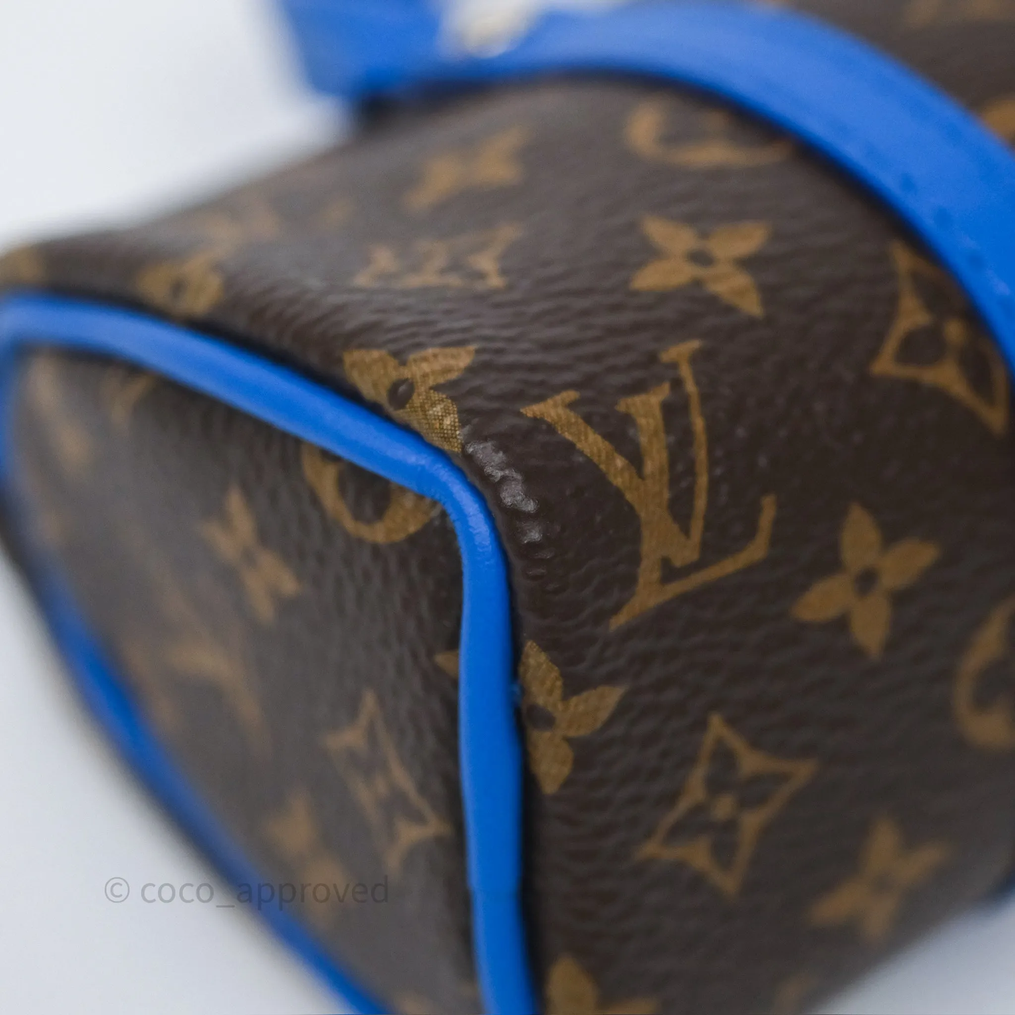 Louis Vuitton Colormania Mini Keepall Pouch Bag Charm Blue