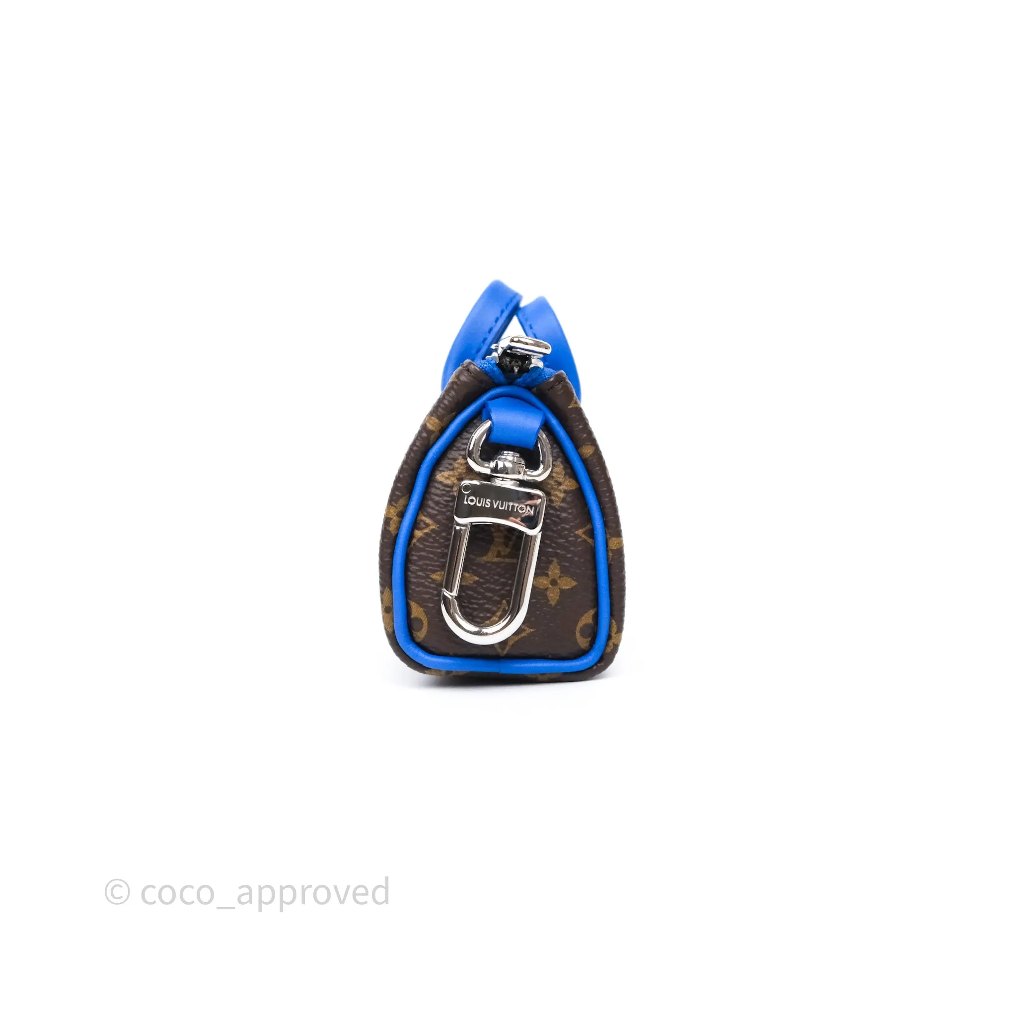 Louis Vuitton Colormania Mini Keepall Pouch Bag Charm Blue
