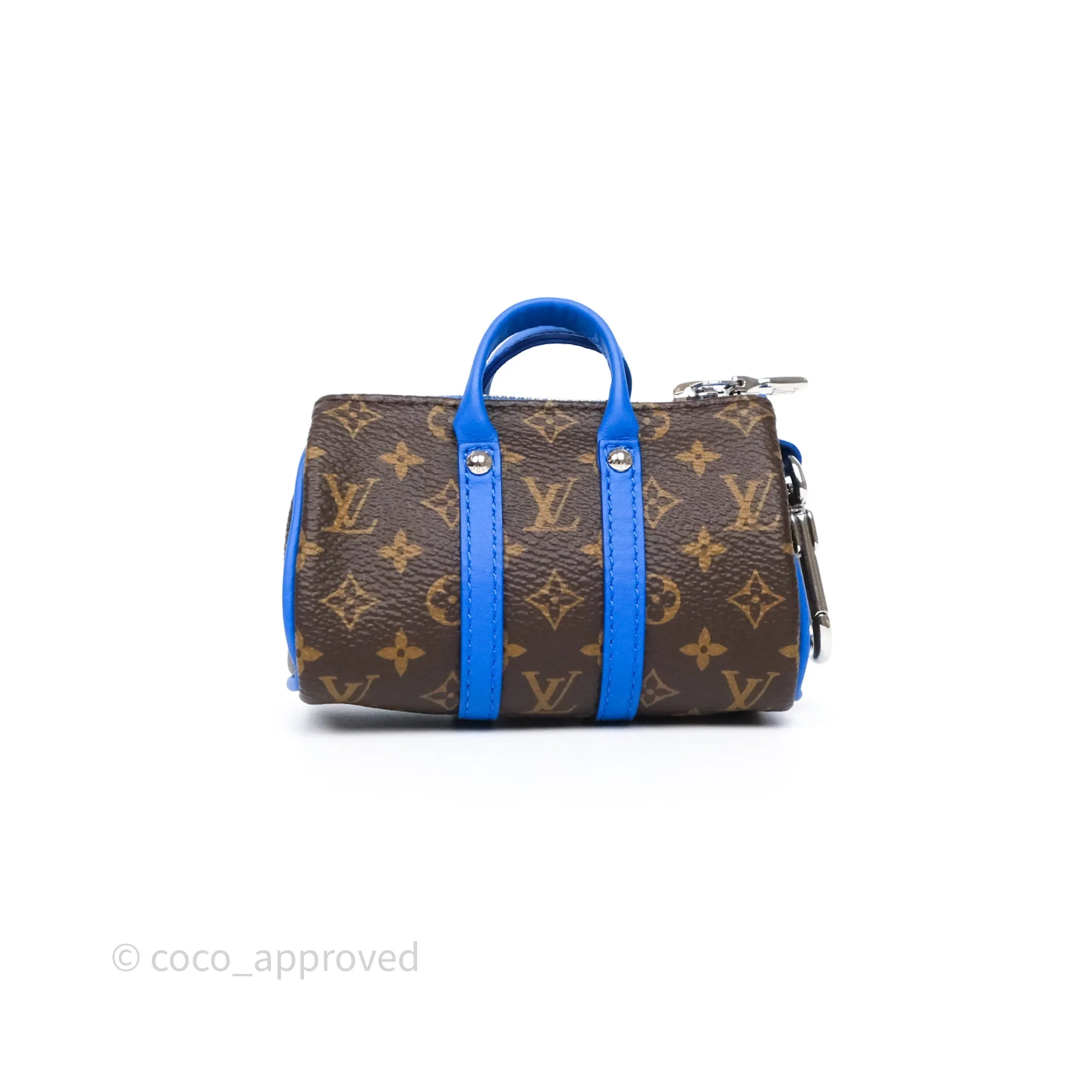 Louis Vuitton Colormania Mini Keepall Pouch Bag Charm Blue