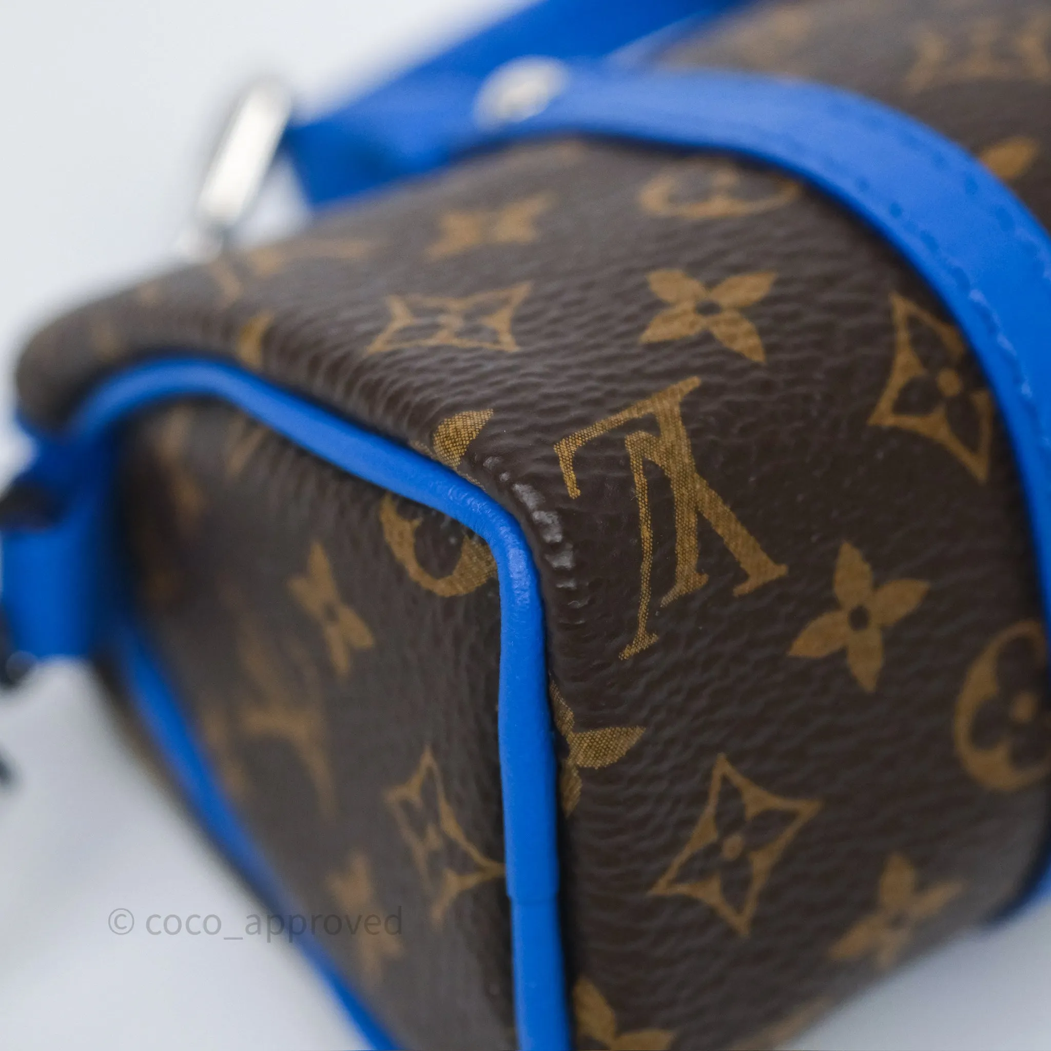 Louis Vuitton Colormania Mini Keepall Pouch Bag Charm Blue